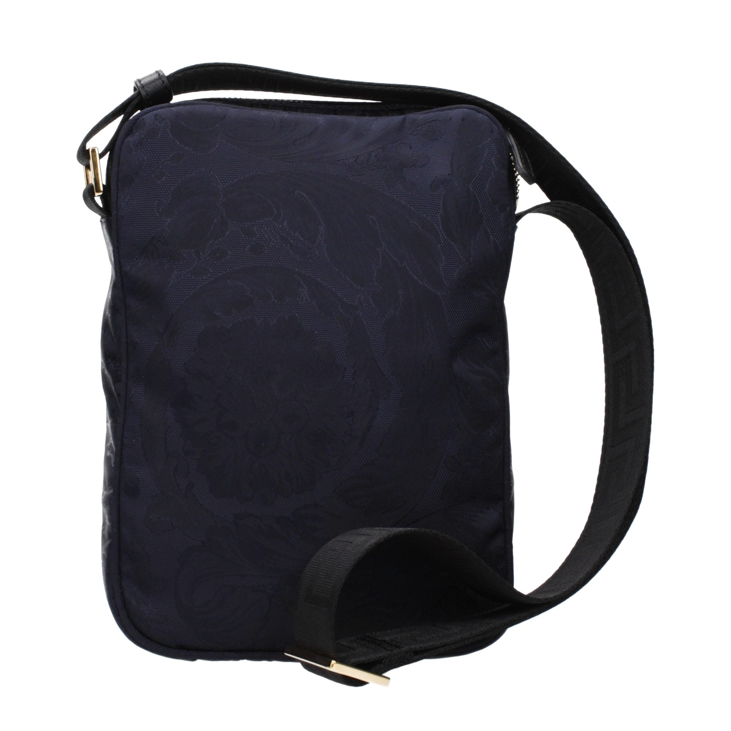 Versace Blue Fabric Crossbody Bag Versace