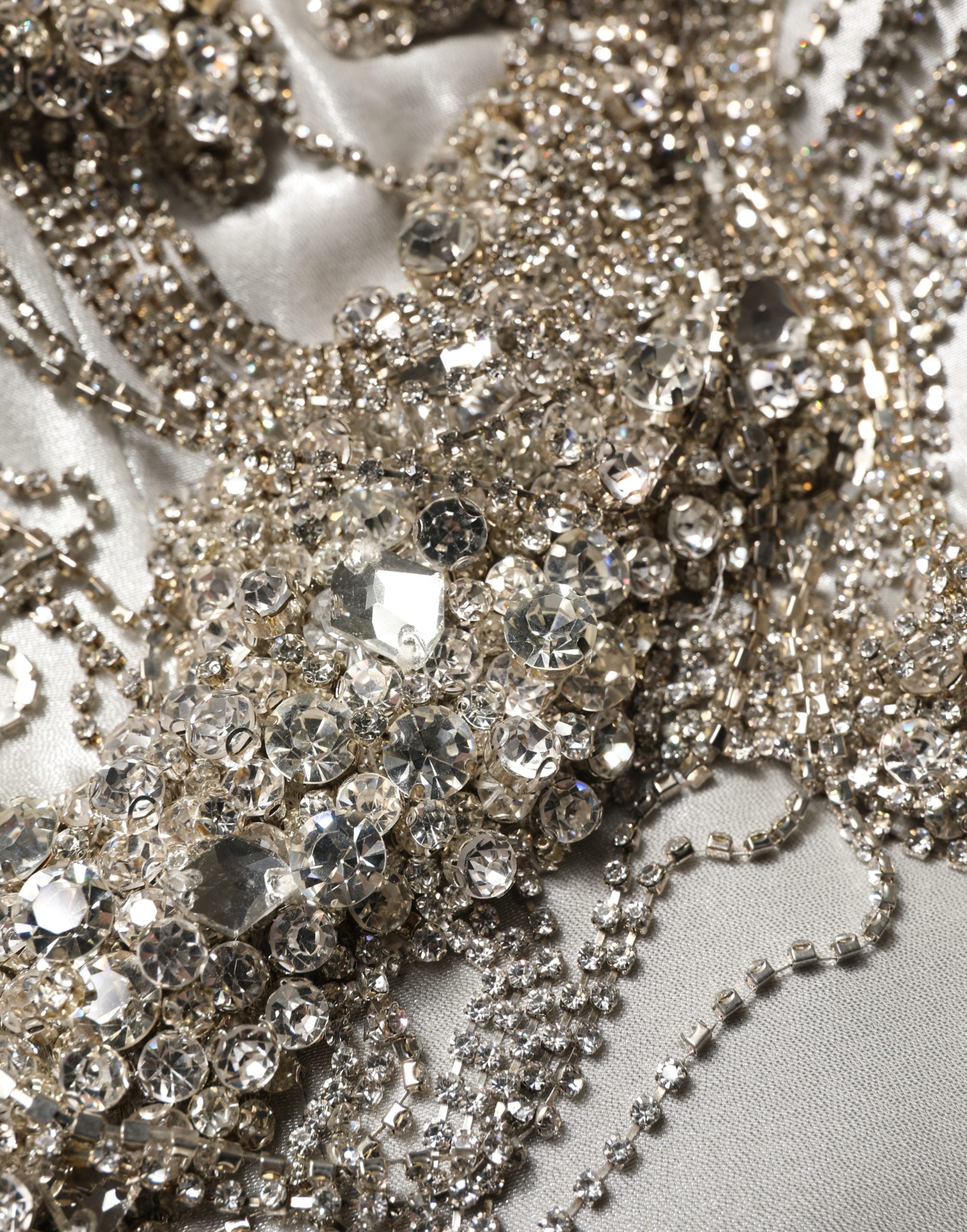 Dolce & Gabbana Silver Crystal Embellished EveningGown Dress Dolce & Gabbana