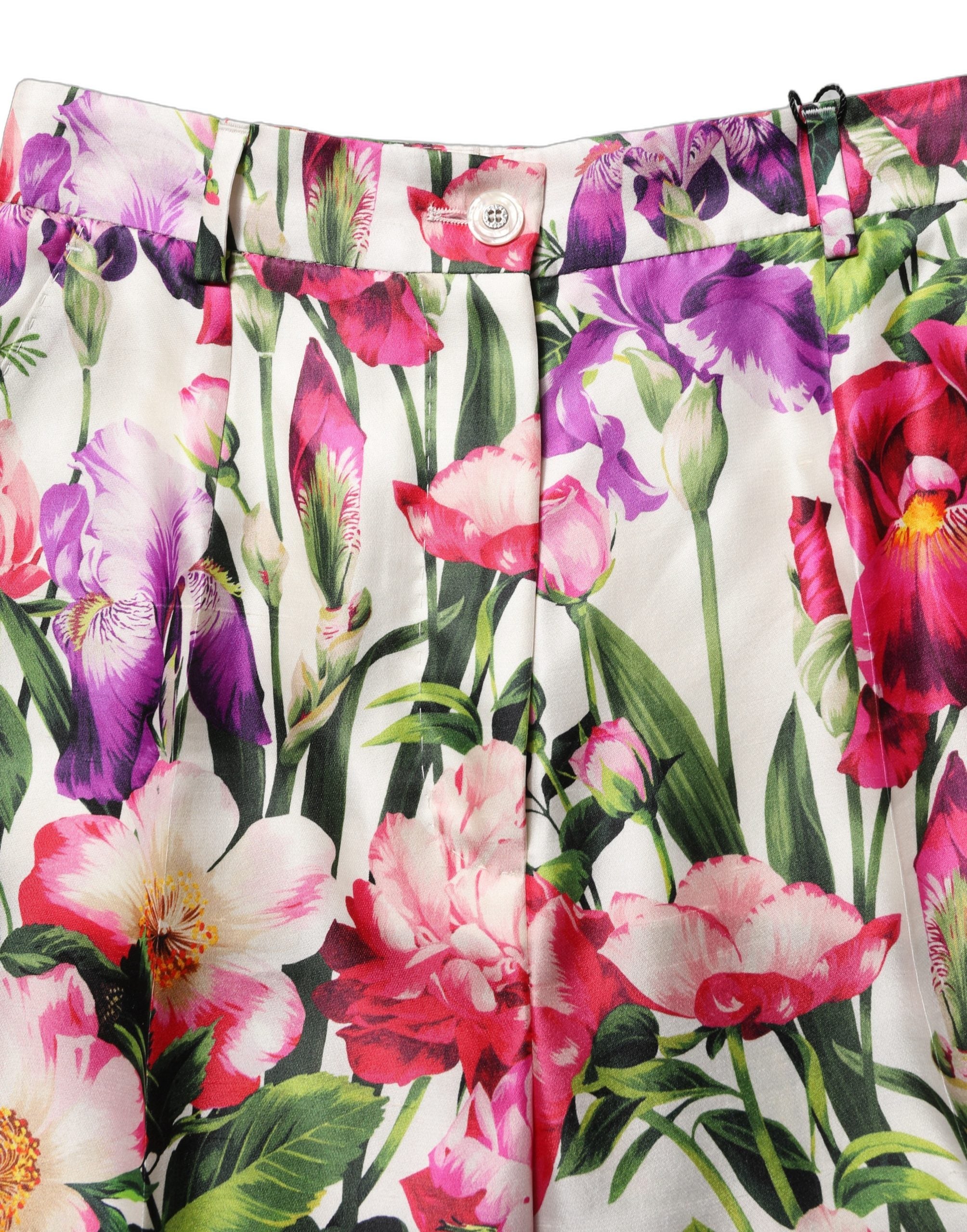 Dolce & Gabbana Multicolor Floral Print Tapered Trouser Pants Dolce & Gabbana