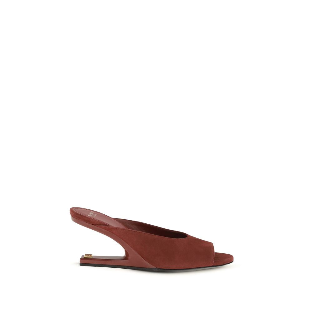 Balmain Bordeaux Goatskin Mules Balmain