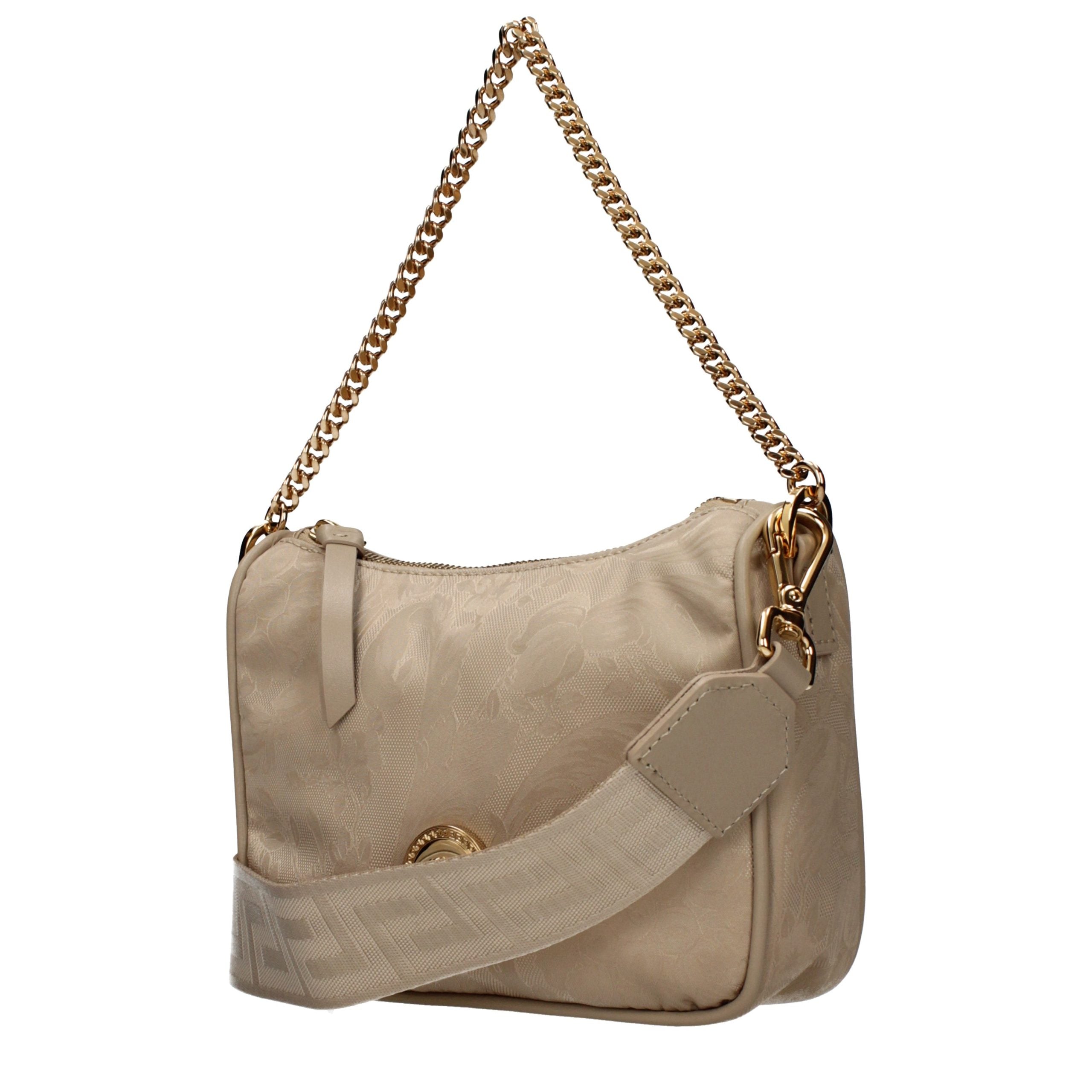 Versace Beige Fabric Handbag Versace