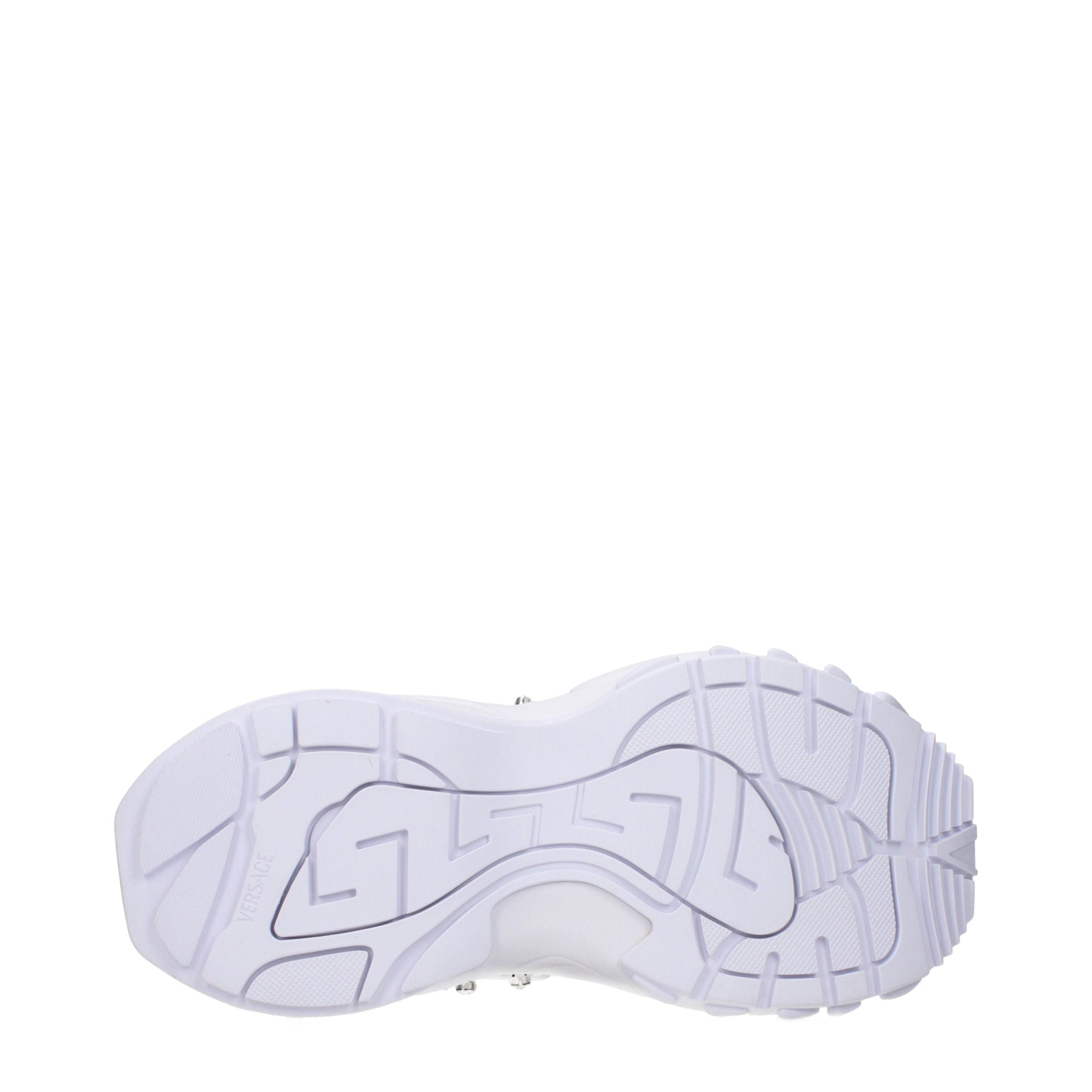 Versace White Fabric Sneakers Versace