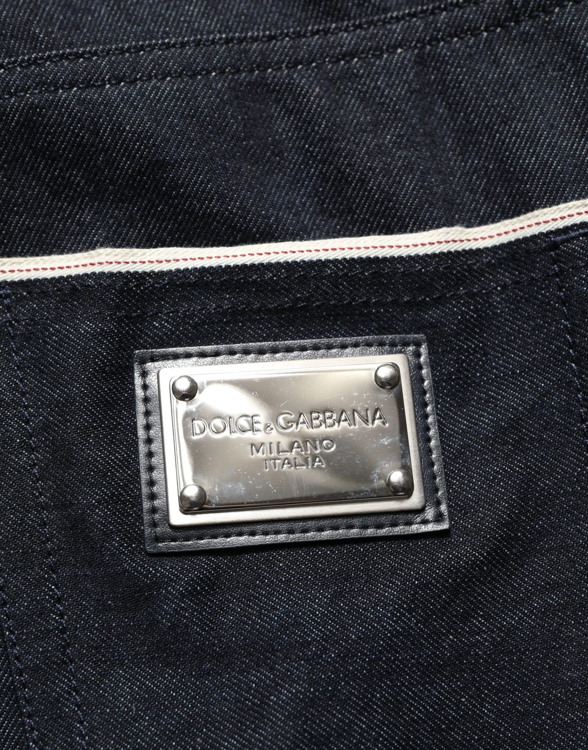 Dolce & Gabbana Black Cotton Mid Waist Classic Men Denim Jeans Dolce & Gabbana