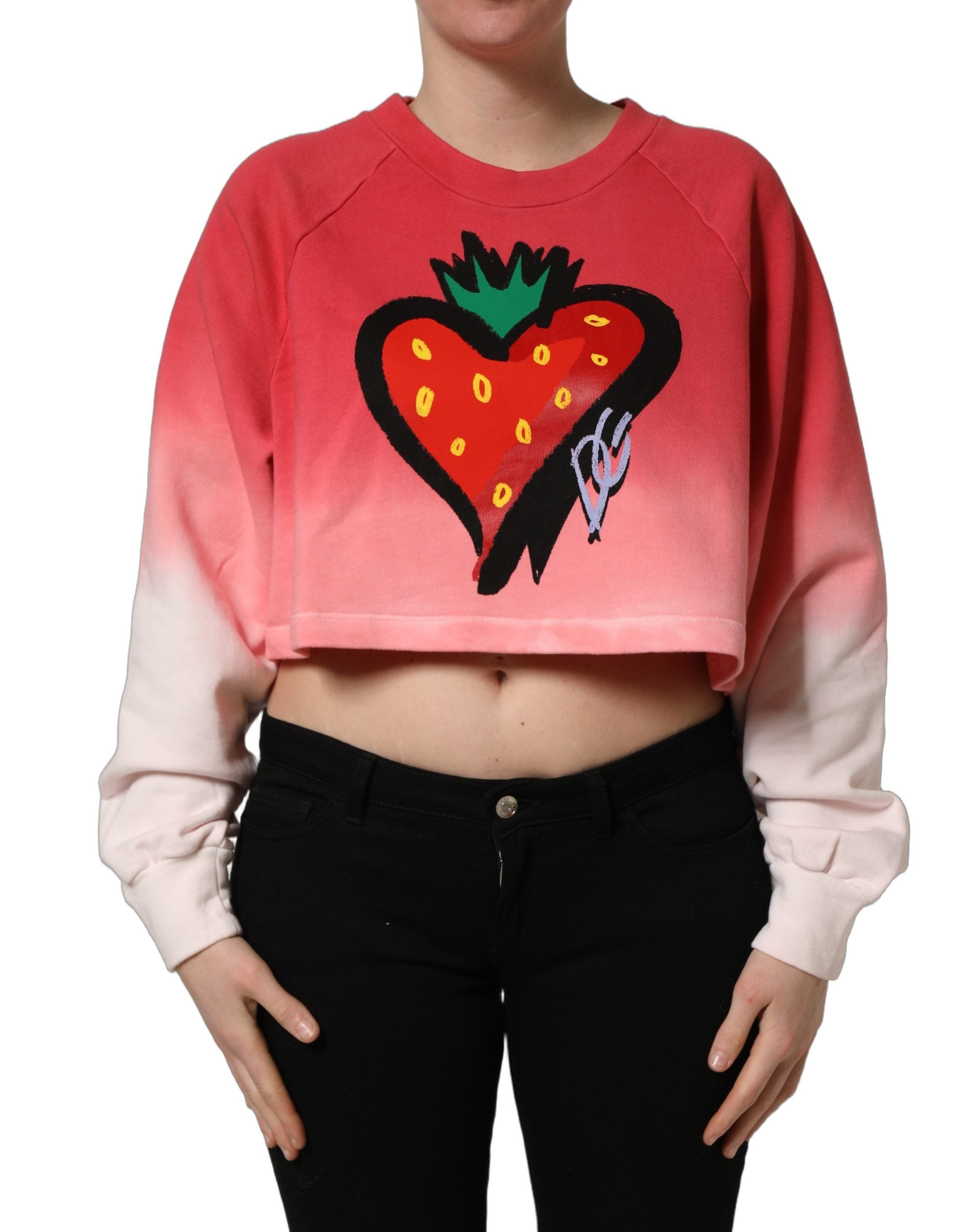 Dolce & Gabbana Multicolor StrawberryPrint Sweatshirt Sweater Dolce & Gabbana