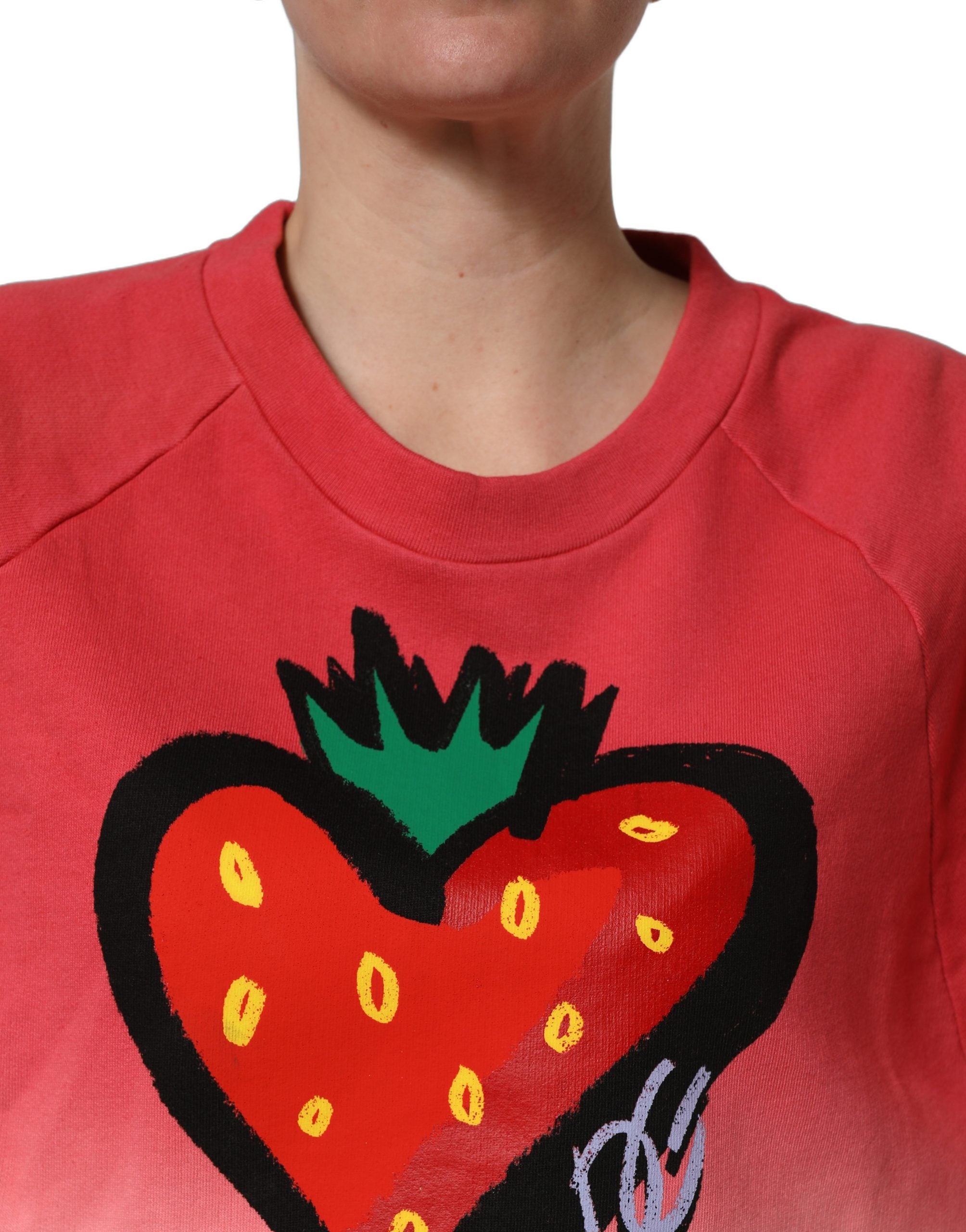 Dolce & Gabbana Multicolor StrawberryPrint Sweatshirt Sweater Dolce & Gabbana