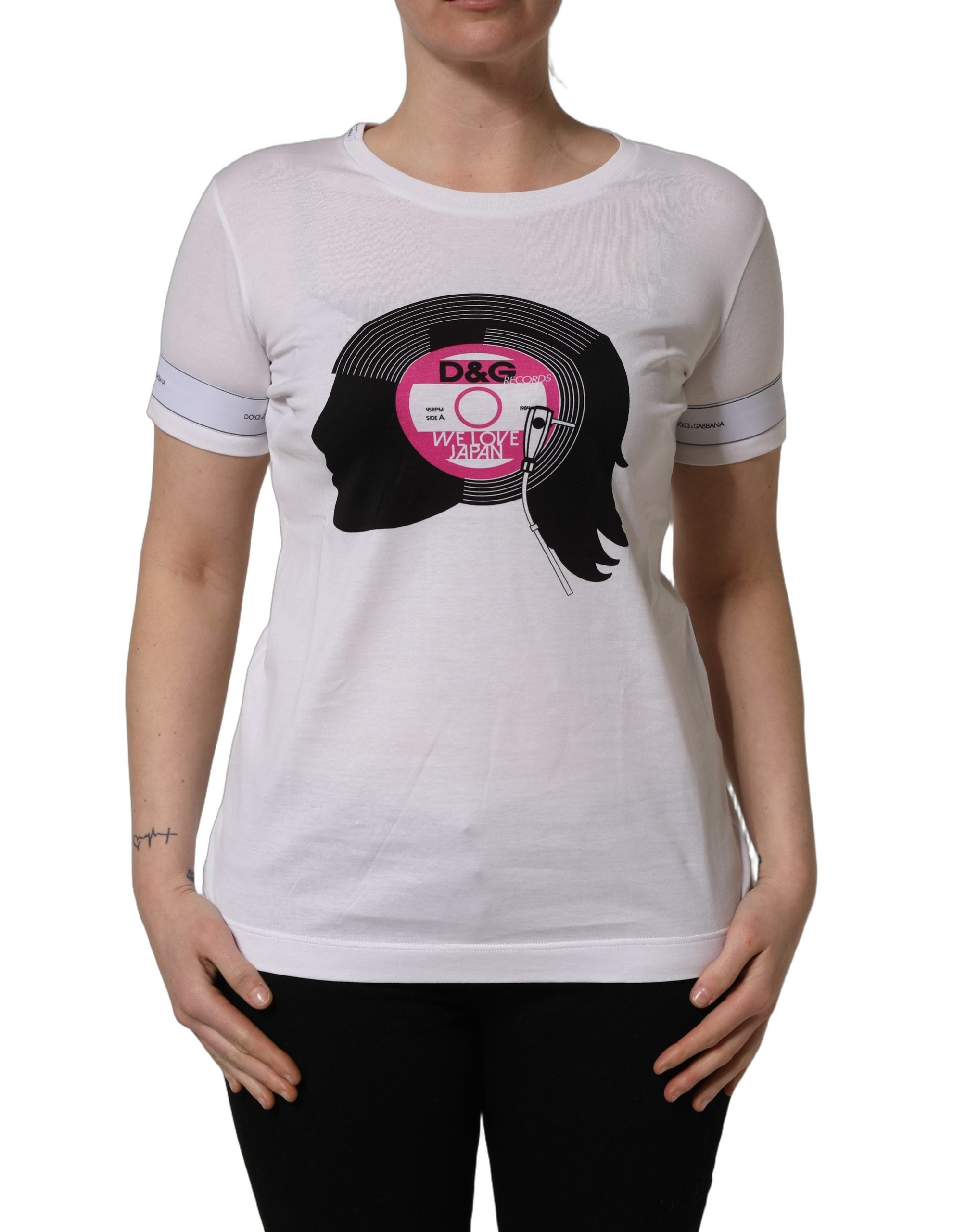 Dolce & Gabbana White D&G WE LOVE JAPAN Print Cotton T-shirt Dolce & Gabbana