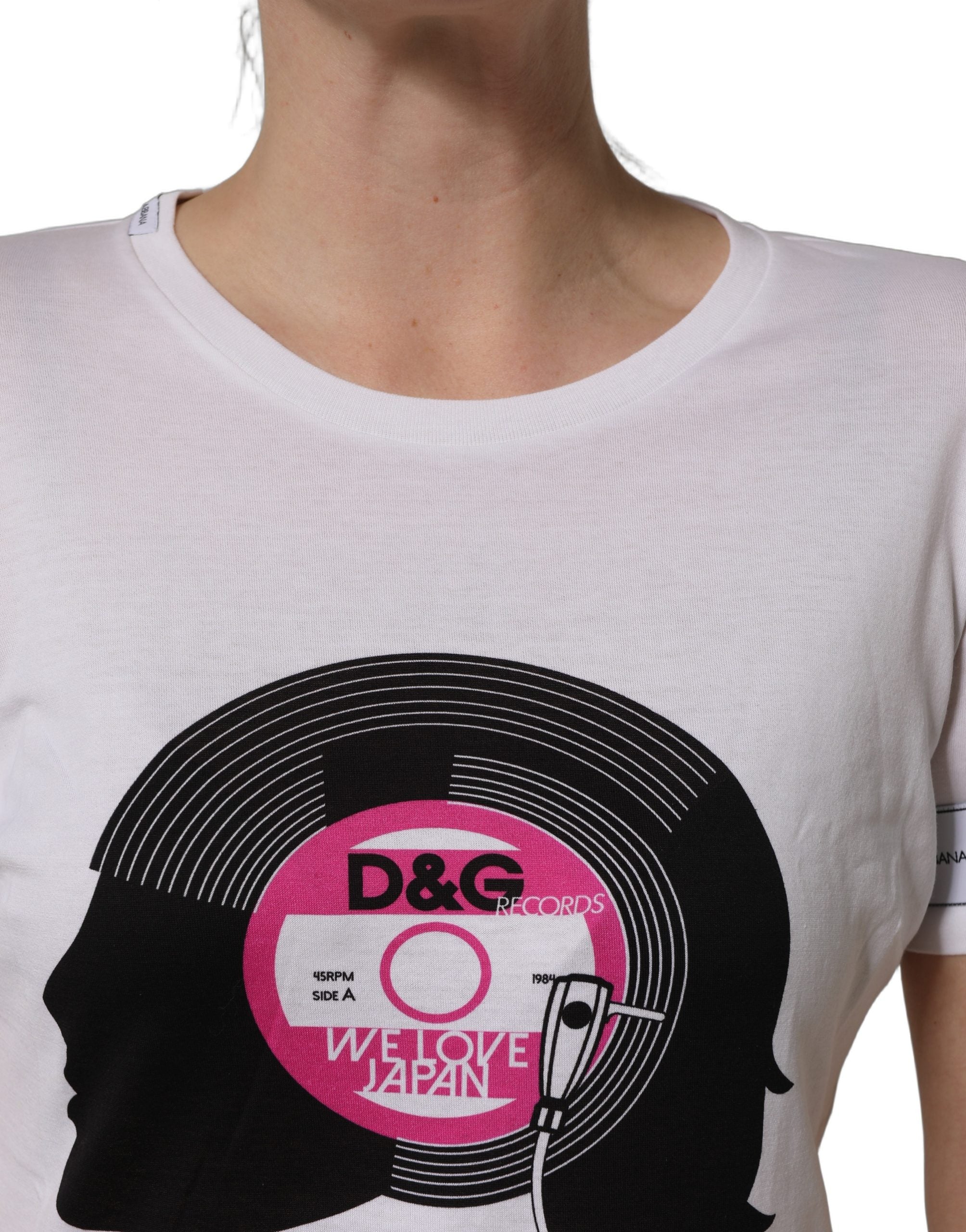 Dolce & Gabbana White D&G WE LOVE JAPAN Print Cotton T-shirt Dolce & Gabbana