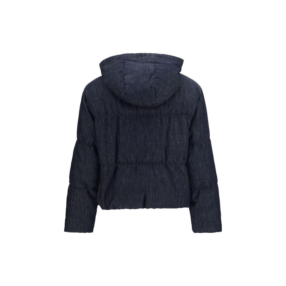 Brunello Cucinelli Blue Cotton Shell Jacket Brunello Cucinelli