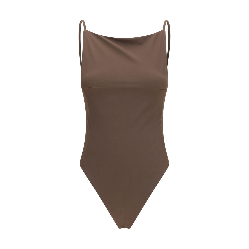 Jacquemus Brown Polyamide One-Piece Swimsuit Jacquemus