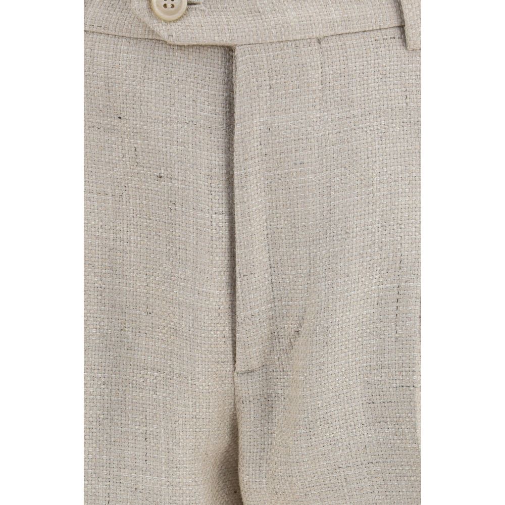 Brunello Cucinelli Beige Silk Two-Piece Suit Brunello Cucinelli