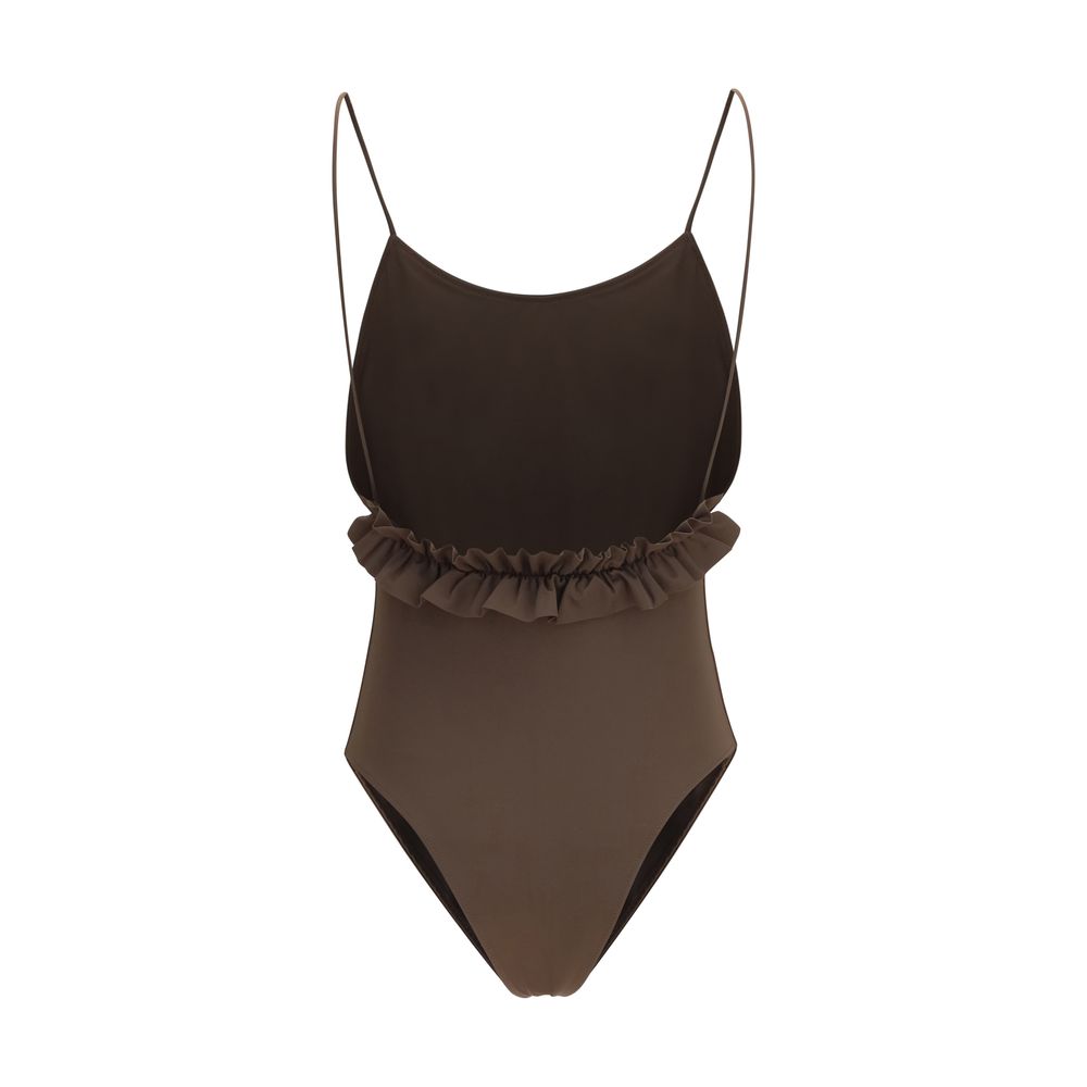 Jacquemus Brown Polyamide One-Piece Swimsuit Jacquemus