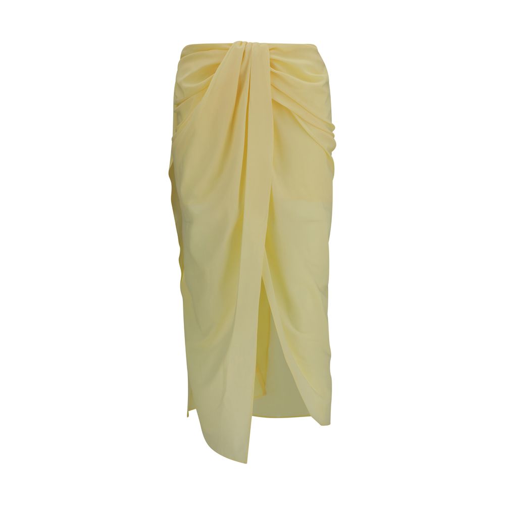 Jacquemus Bicolor Polyester Midi Skirt Jacquemus