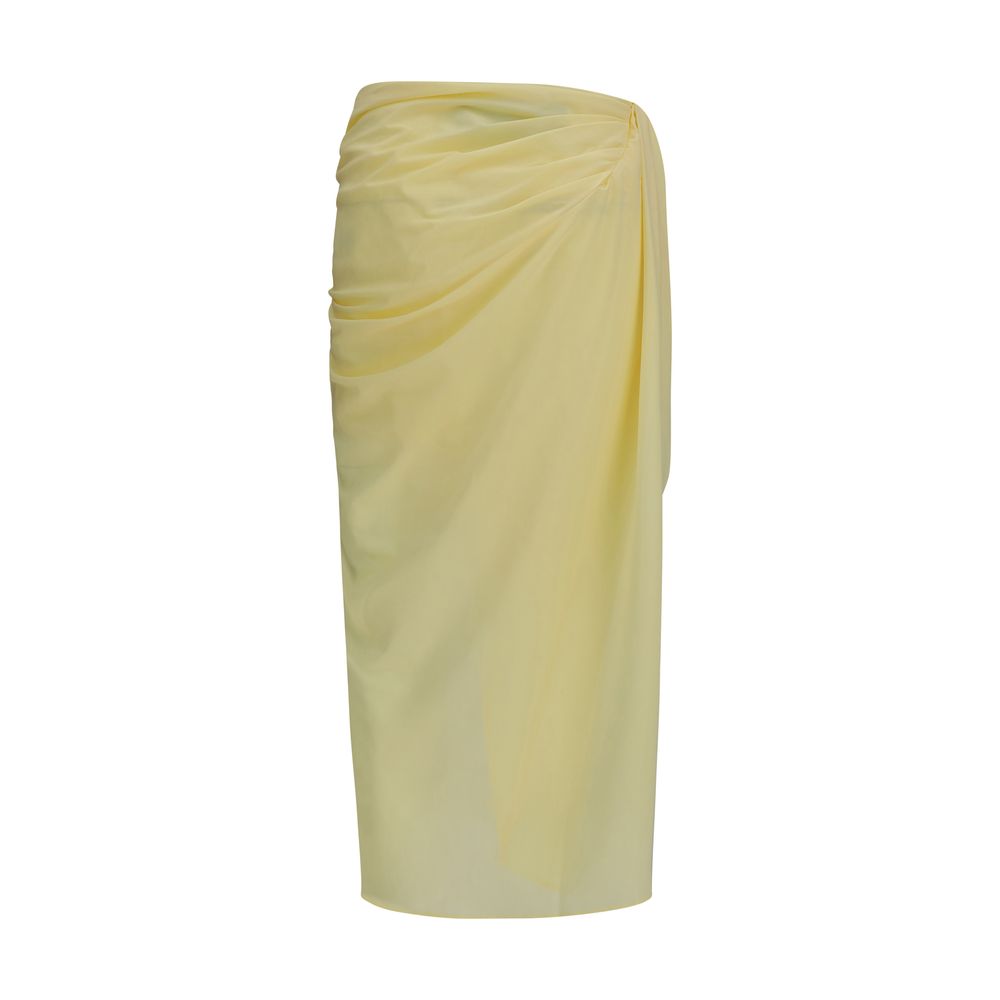 Jacquemus Bicolor Polyester Midi Skirt Jacquemus