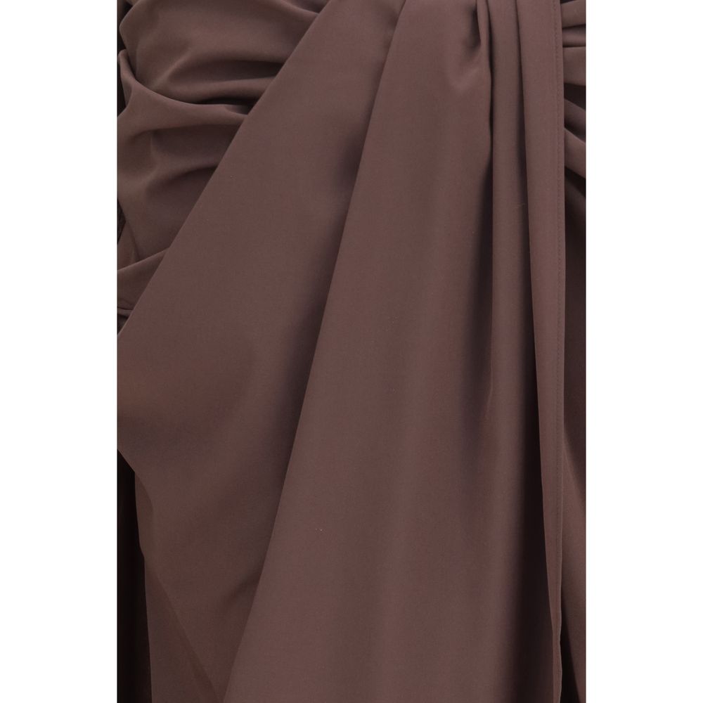 Jacquemus Brown Polyester Midi Skirt Jacquemus