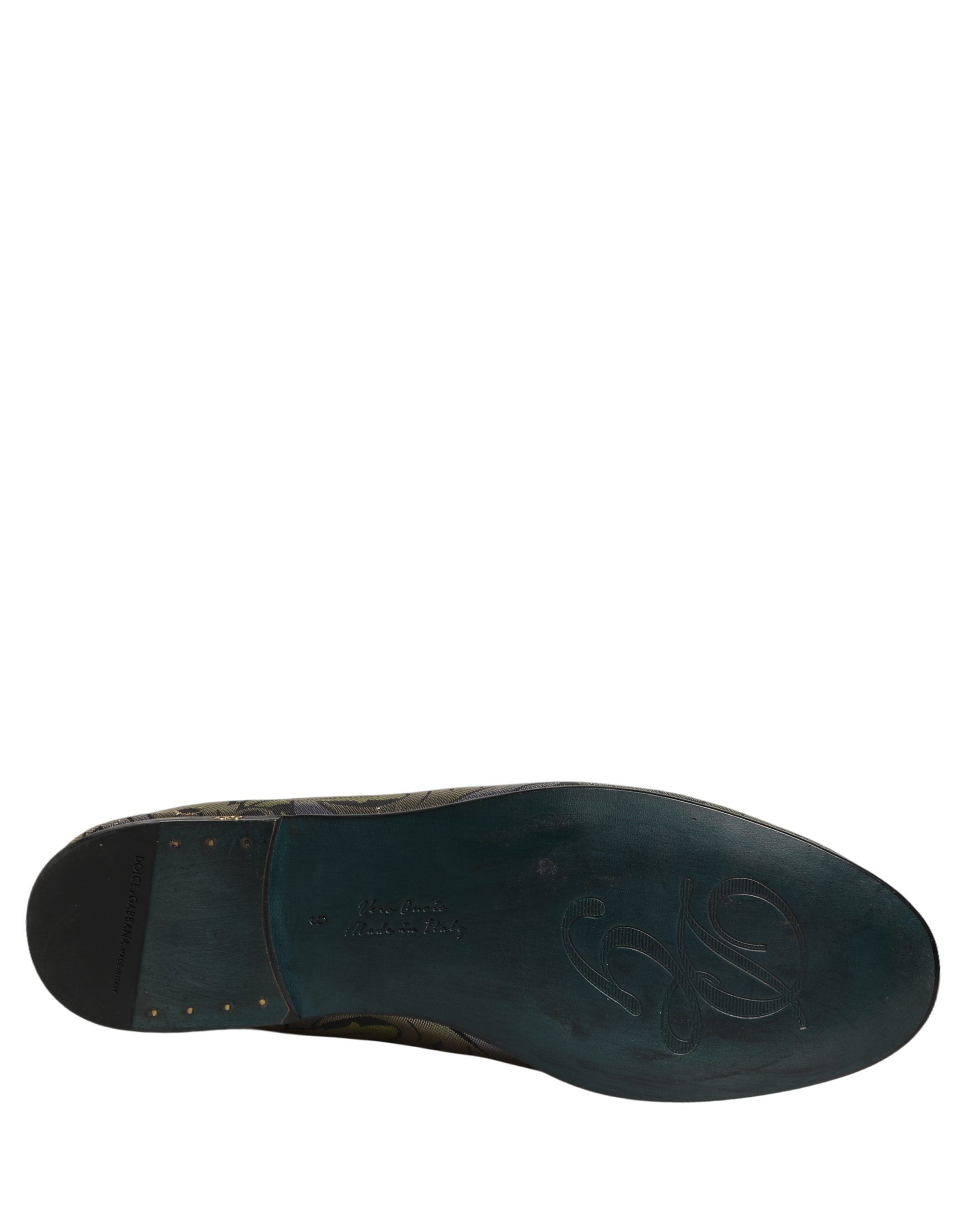 Dolce & Gabbana Multicolor Floral Jacquard Men Loafers Shoes Dolce & Gabbana