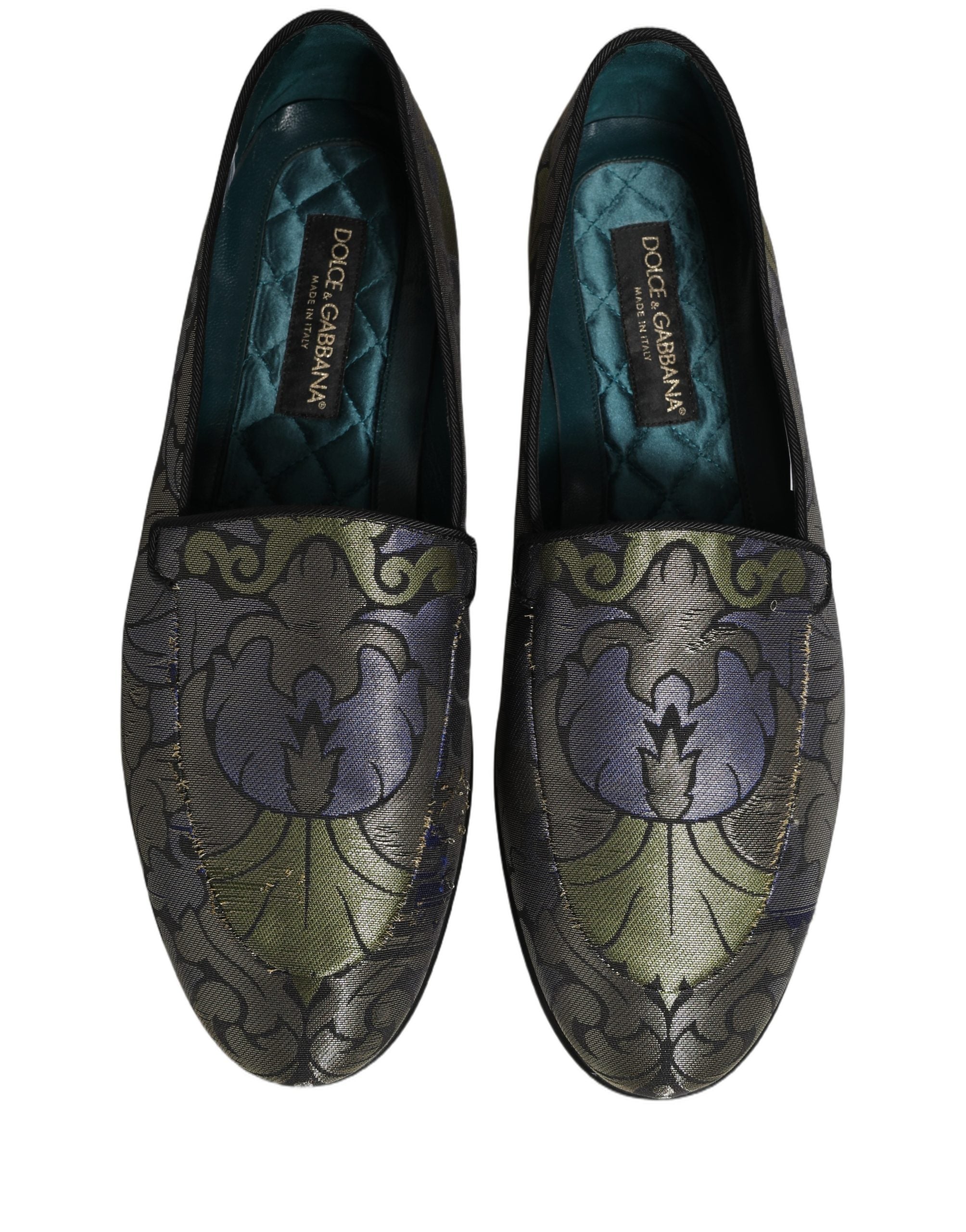 Dolce & Gabbana Multicolor Floral Jacquard Men Loafers Shoes Dolce & Gabbana