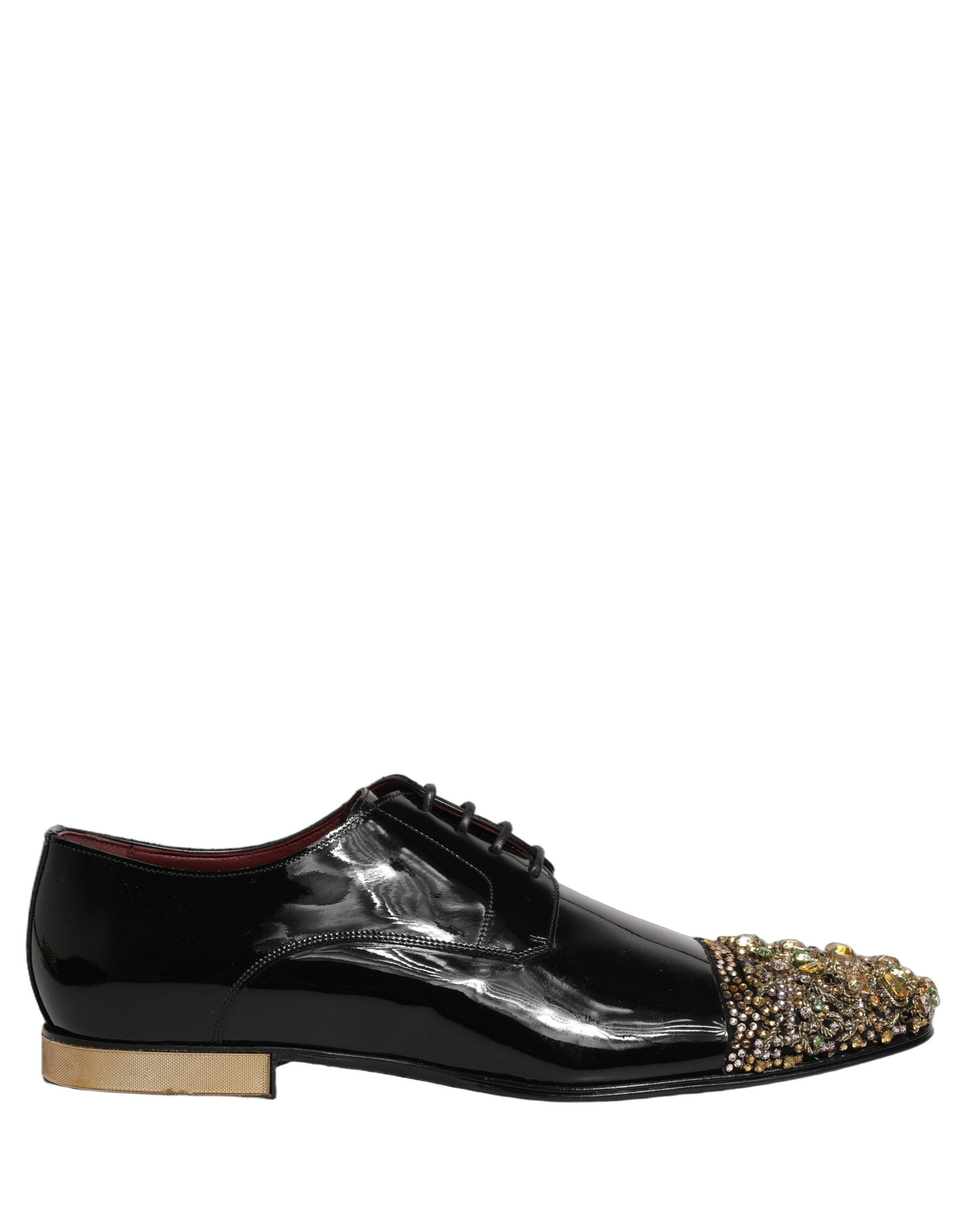 Dolce & Gabbana Black Embellished Men Derby Dress Formal Shoes Dolce & Gabbana