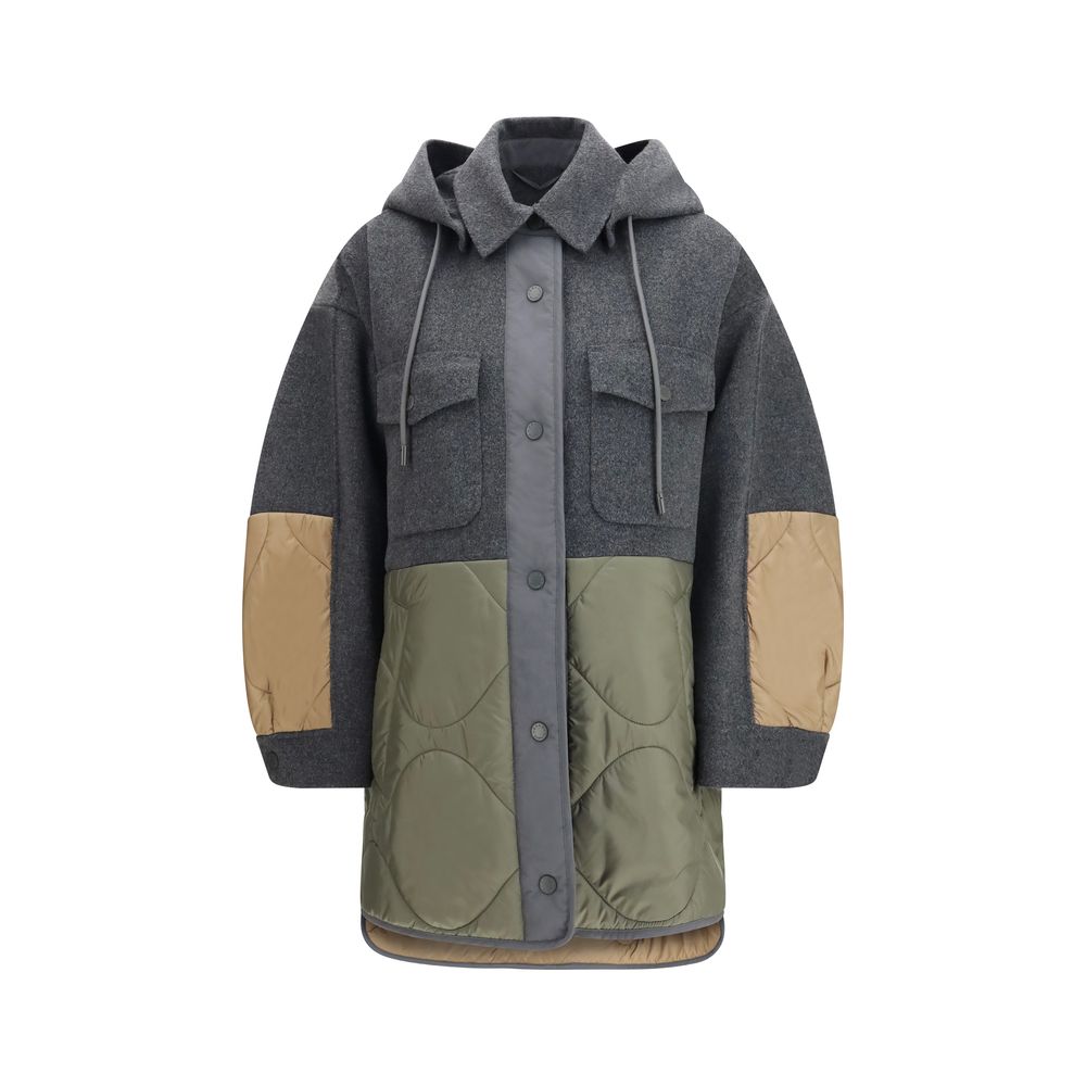 Max Mara Gray Wool Oves Aries Shell Jacket Max Mara