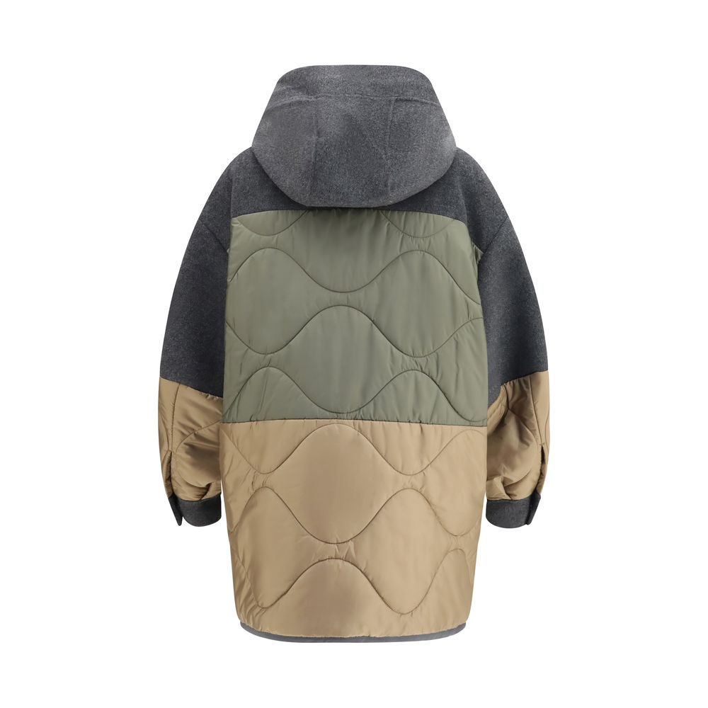 Max Mara Gray Wool Oves Aries Shell Jacket Max Mara