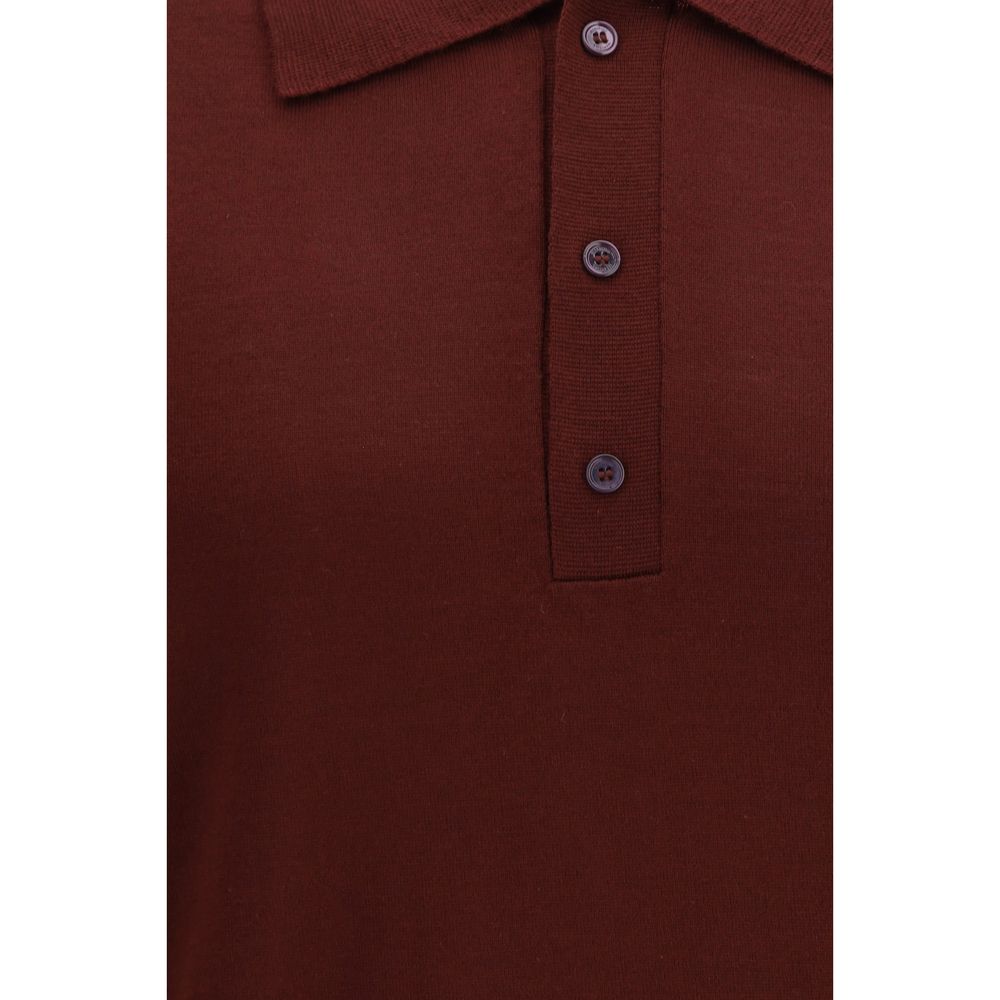 Valentino Bordeaux Wool Oves Aries Polo Shirt Valentino