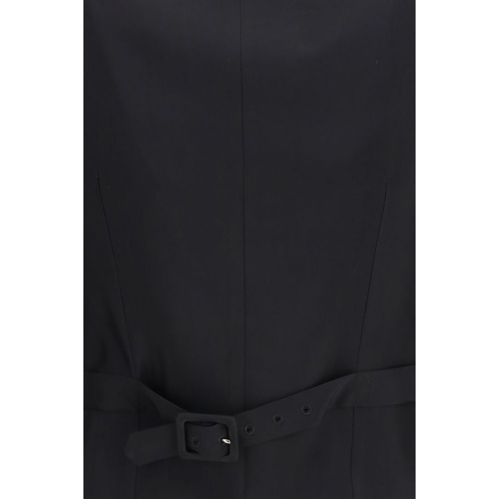 Burberry Brown Wool Oves Aries Sleeveless Jacket Burberry