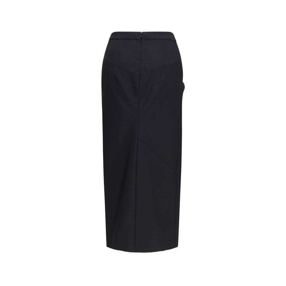 Givenchy Black Wool Oves Aries Midi Skirt Givenchy