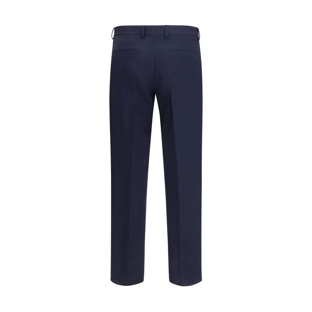 Fendi Blue Wool Oves Aries Dress Pants Fendi