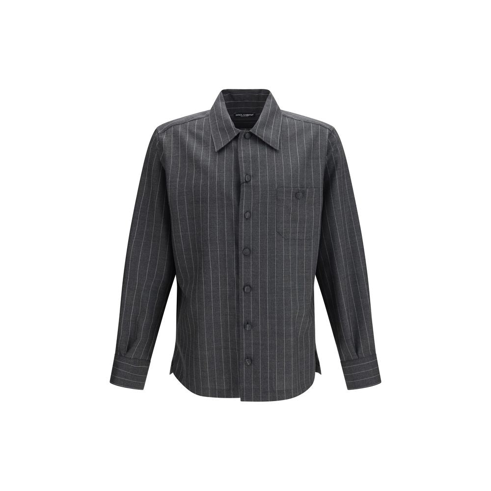 Dolce & Gabbana Gray Wool Oves Aries Dress Shirt Dolce & Gabbana