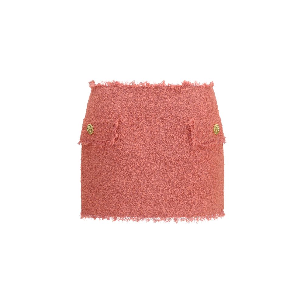 Balmain Multicolor Wool Oves Aries Mini Skirt Balmain