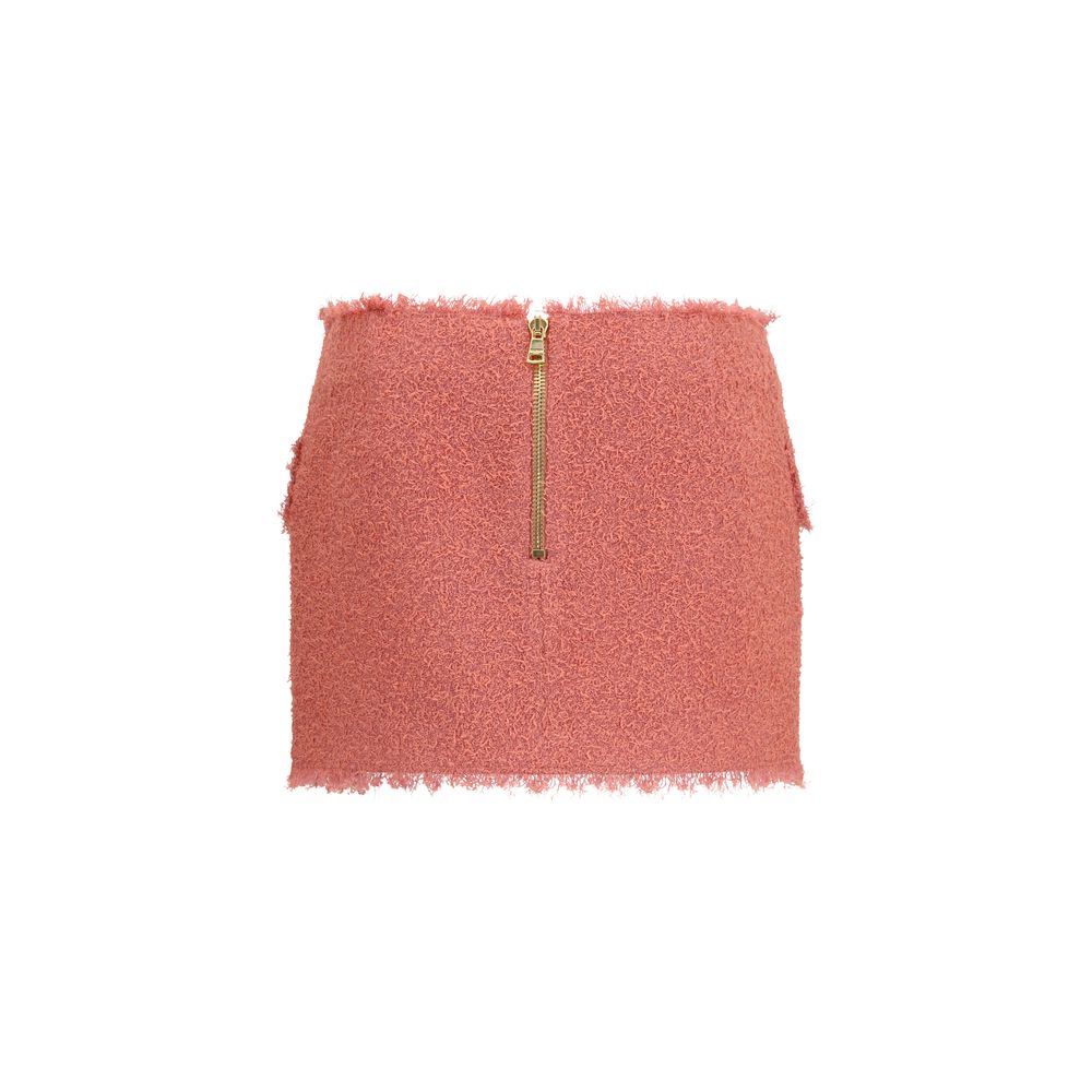 Balmain Multicolor Wool Oves Aries Mini Skirt Balmain