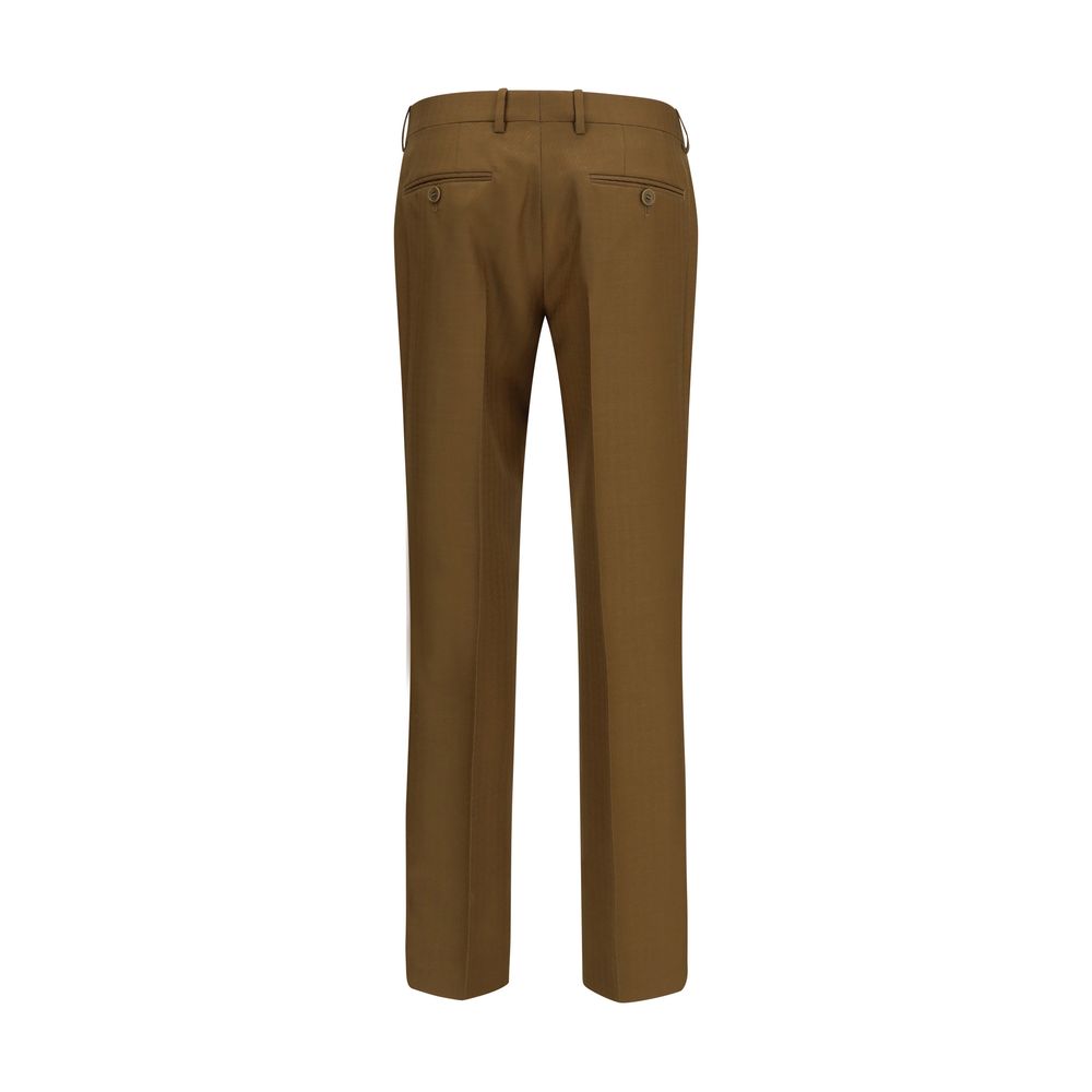 Burberry Brown Wool Oves Aries Dress Pants Burberry
