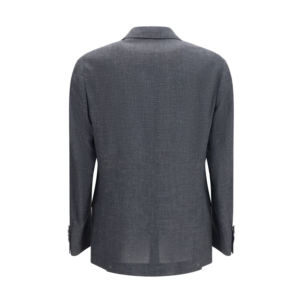 Brunello Cucinelli Gray Wool Oves Aries Blazer Brunello Cucinelli