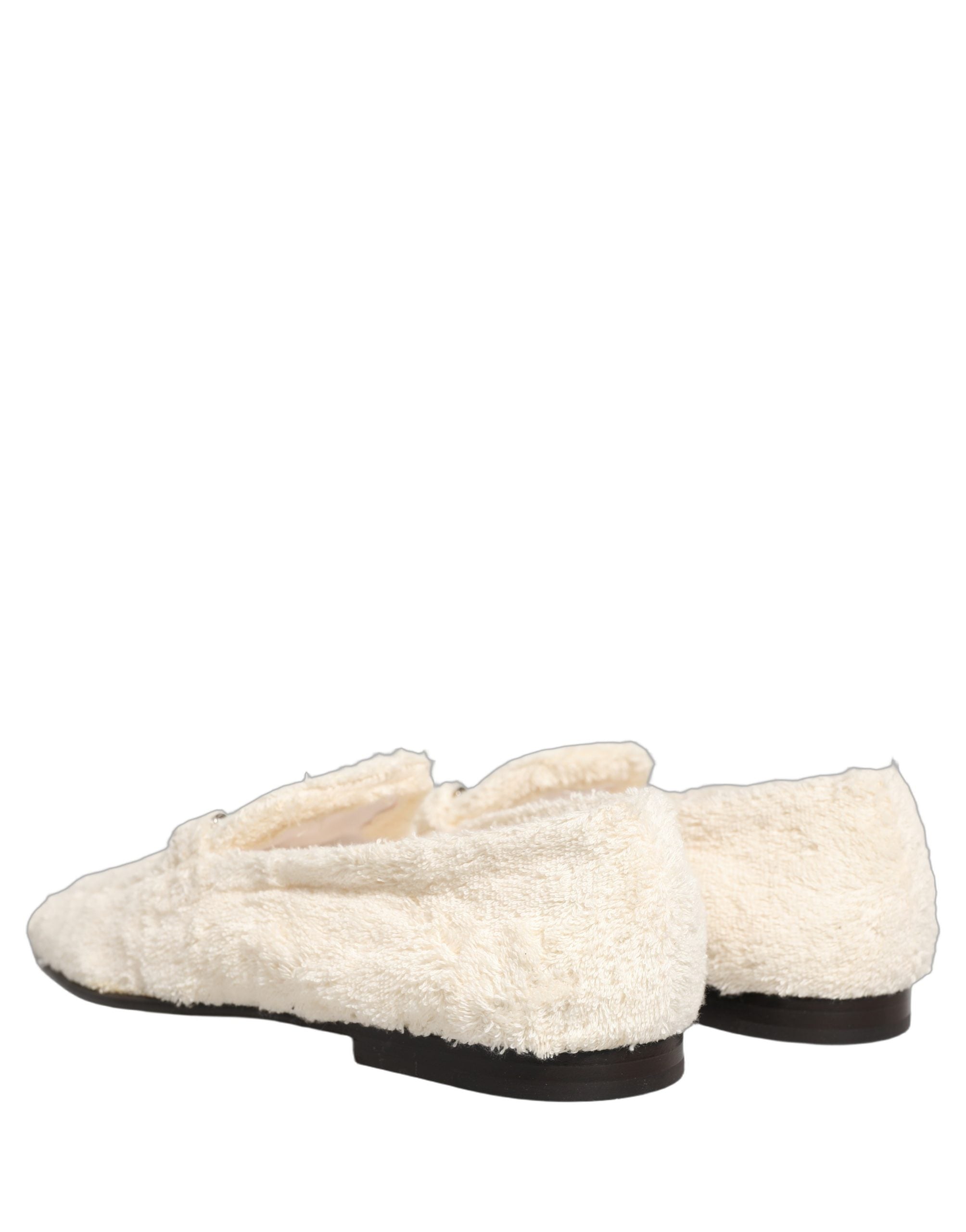 Dolce & Gabbana White Fur Shearling Men Dress Loafers Shoes Dolce & Gabbana