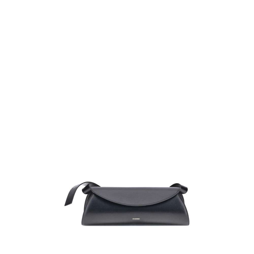 Jil Sander Black Calf Leather Bos Taurus Shoulder Bag Jil Sander