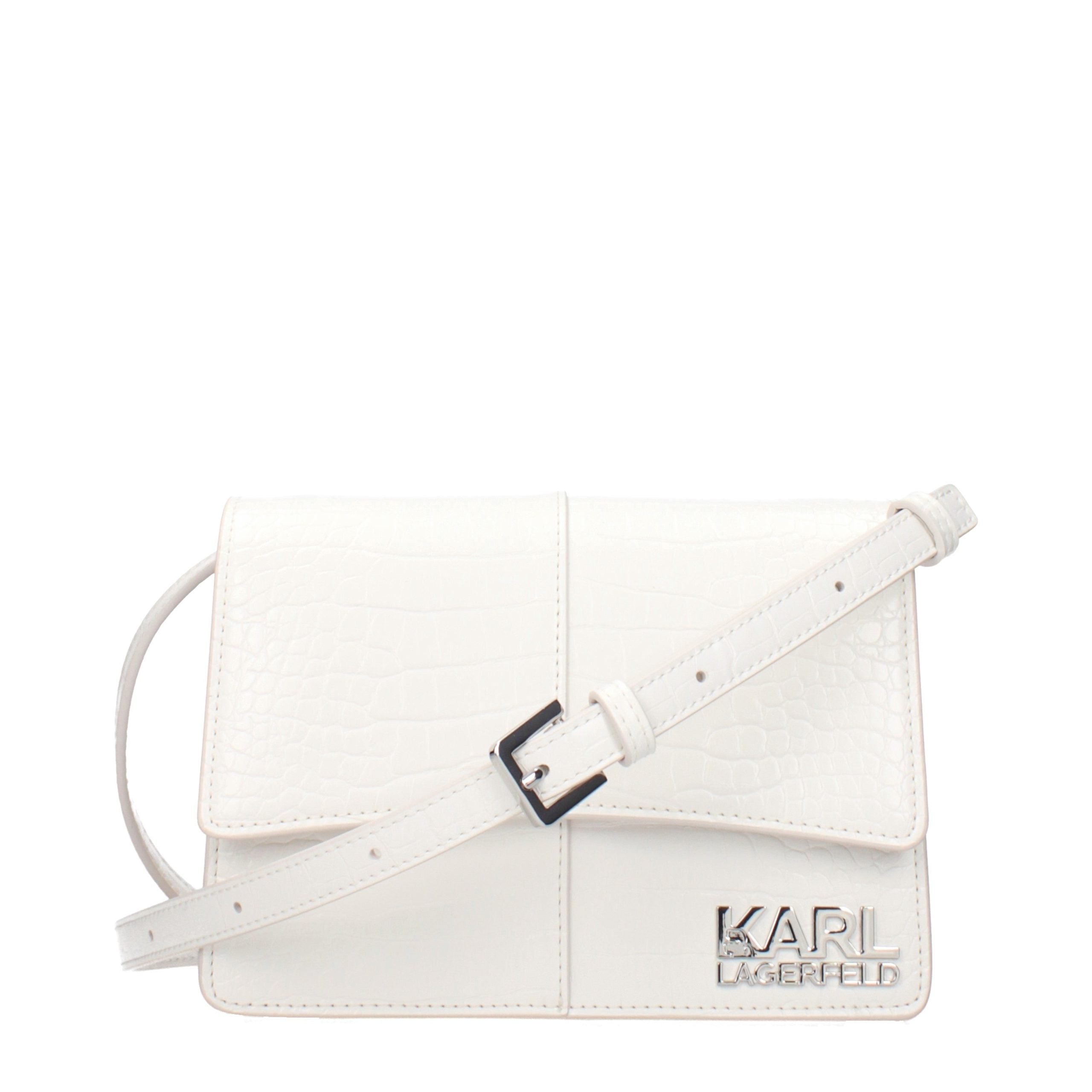 Karl Lagerfeld White Polyethylene Crossbody Bag Karl Lagerfeld