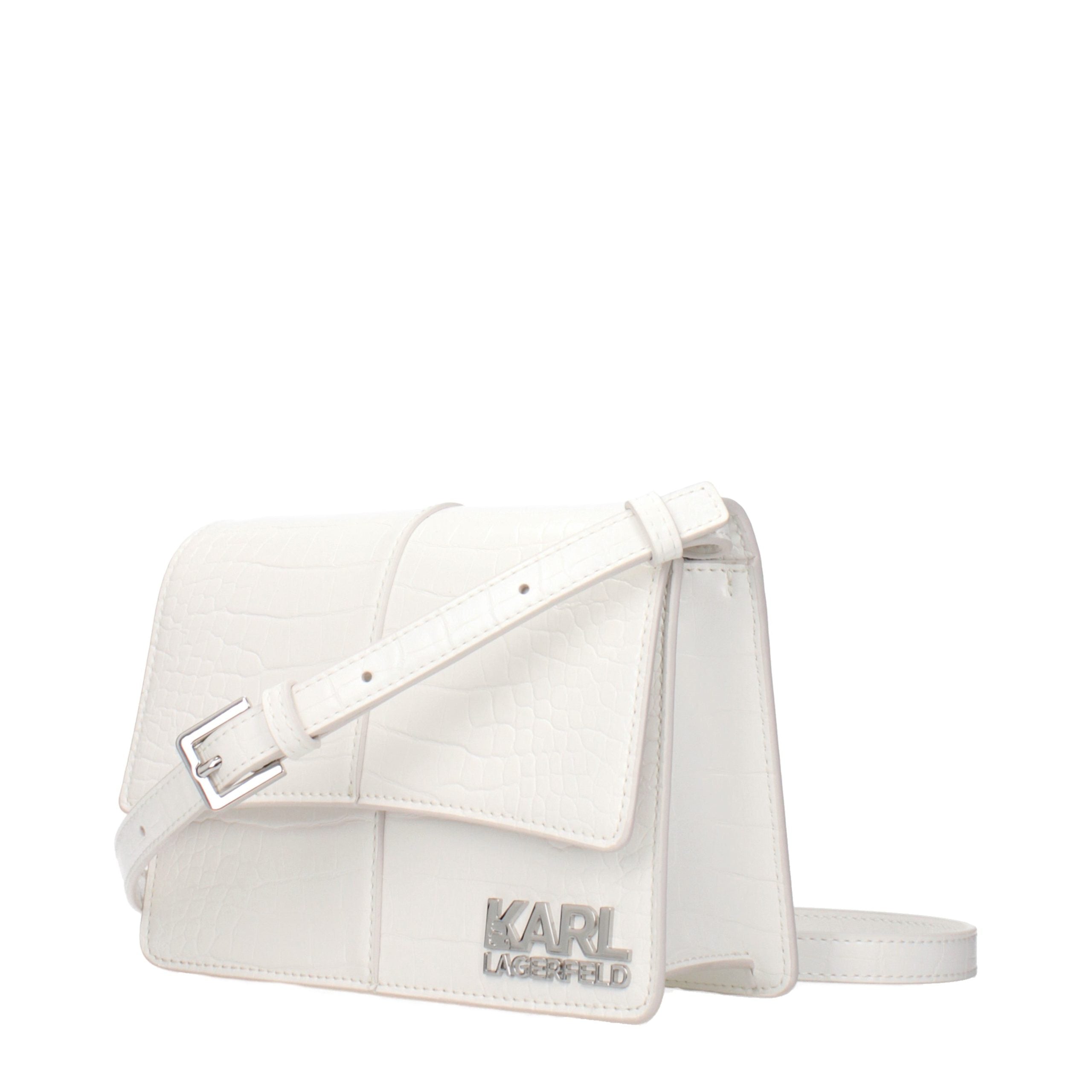 Karl Lagerfeld White Polyethylene Crossbody Bag Karl Lagerfeld