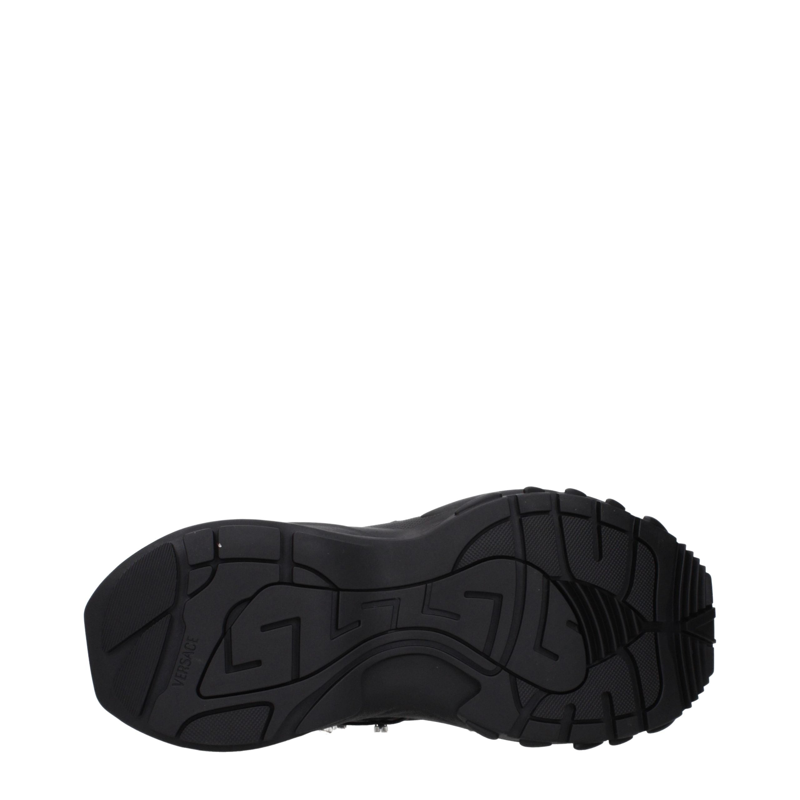 Versace Black Fabric Sneakers Versace