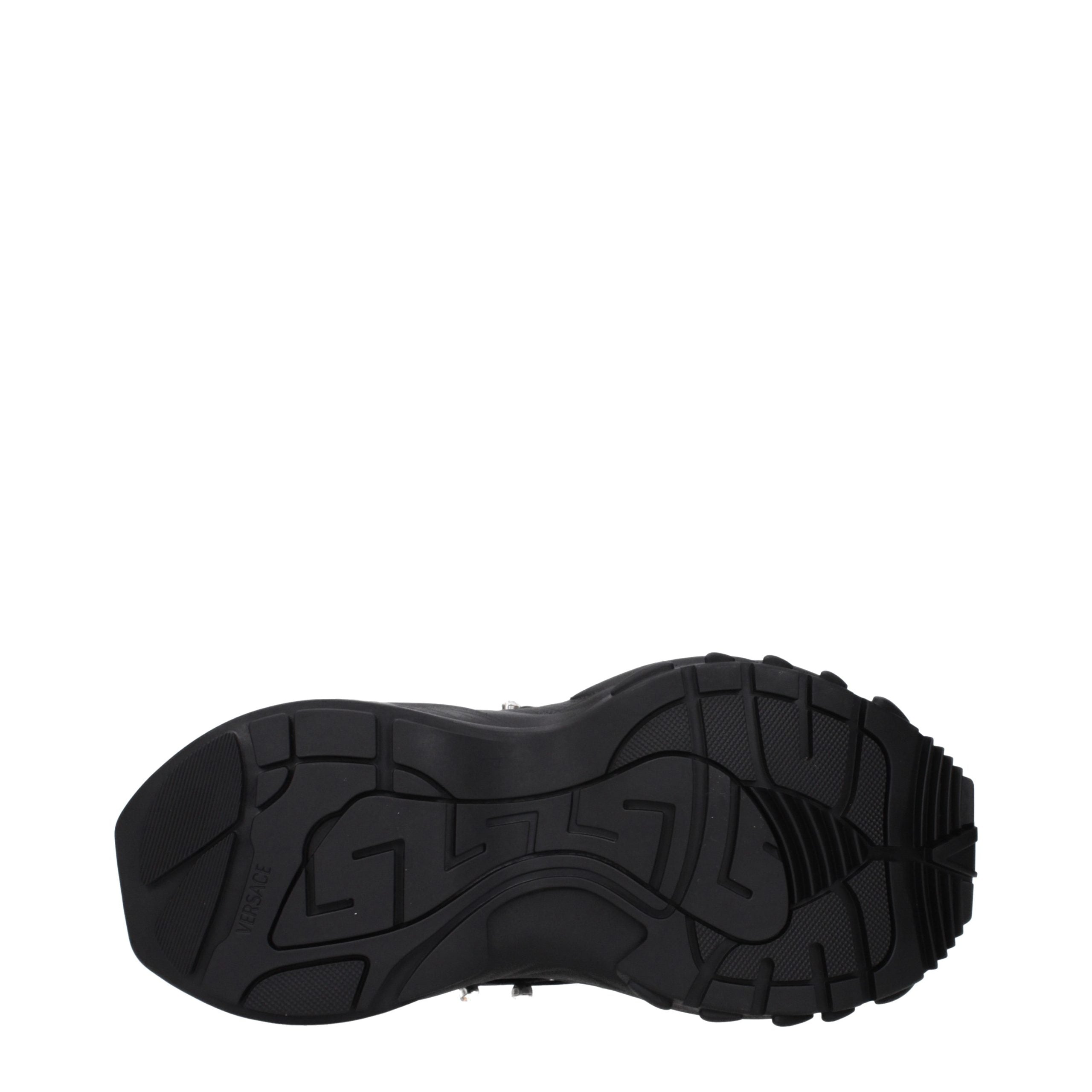 Versace Black Fabric Chunky Sneakers Versace