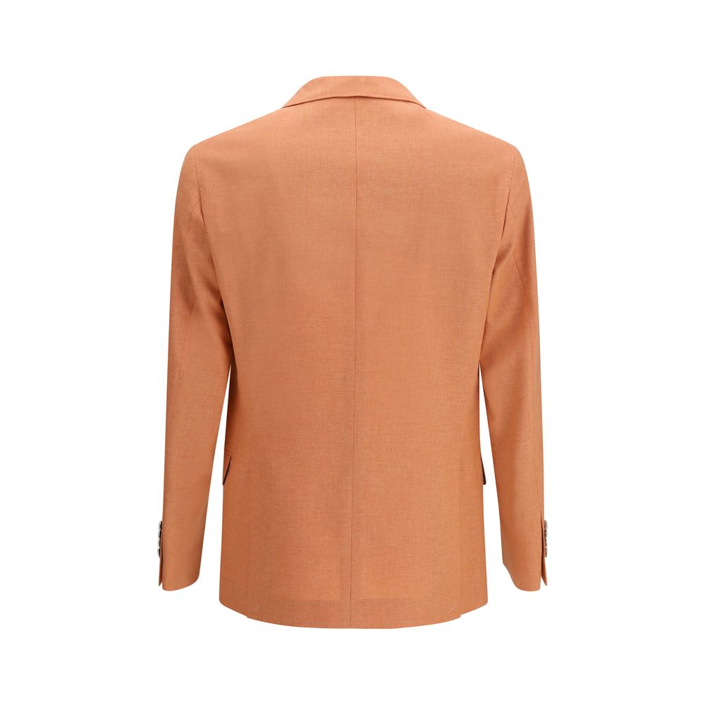 Brunello Cucinelli Orange Wool Oves Aries Blazer Brunello Cucinelli