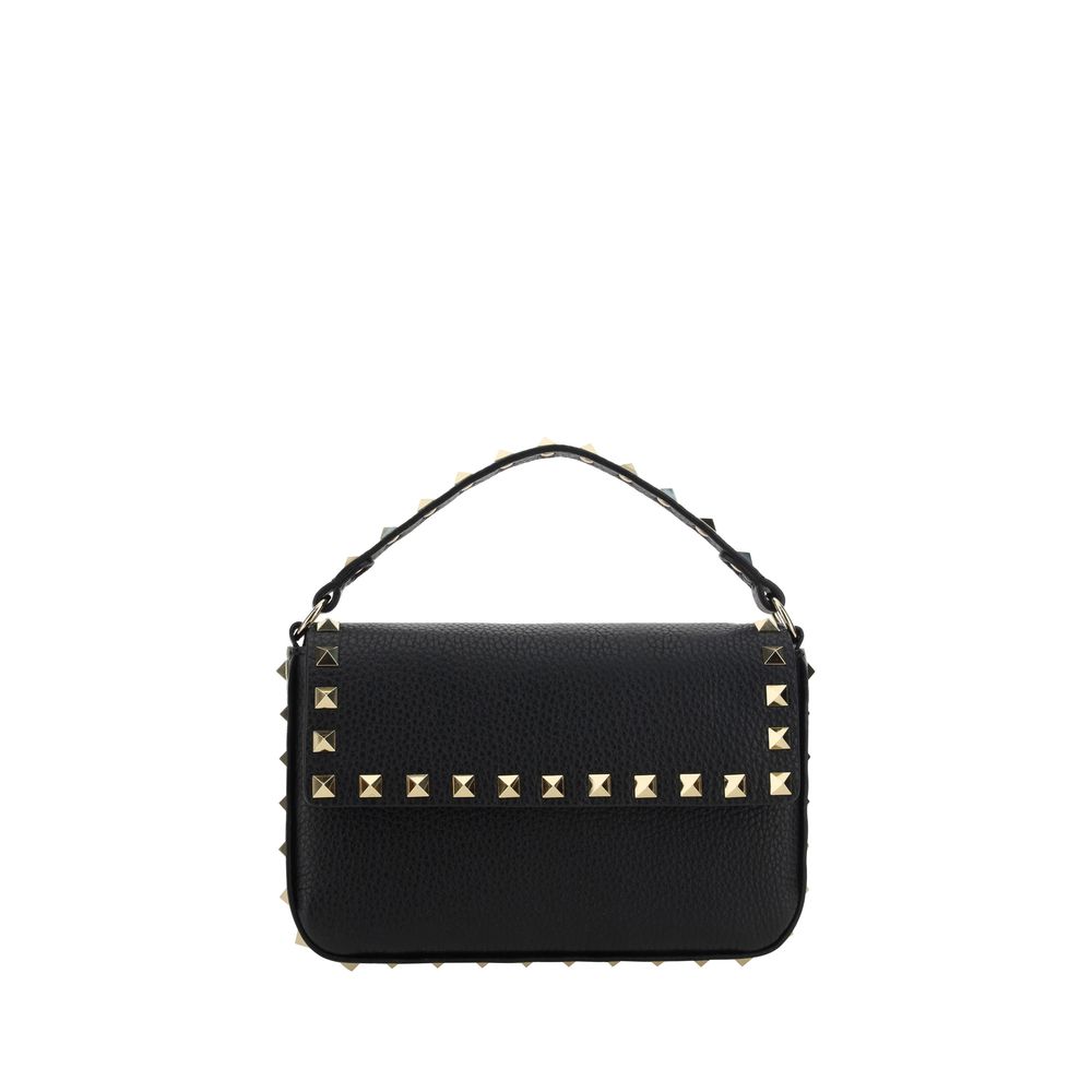 Valentino Garavani Black Calf Leather Bos Taurus Shoulder Bag