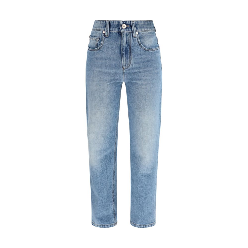 Brunello Cucinelli Blue Cotton Jeans Denim Brunello Cucinelli
