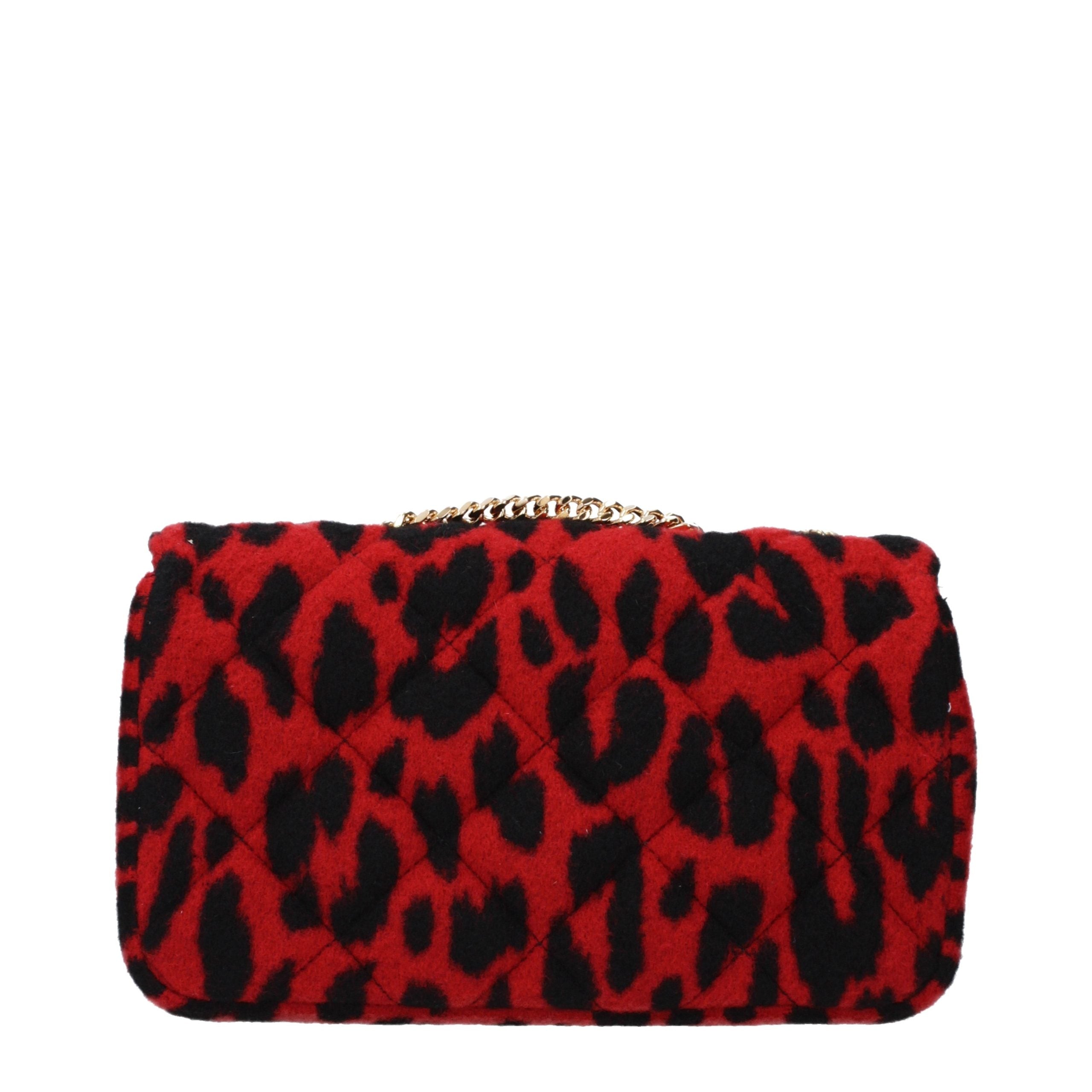 Versace Red Wool Shoulder Bag Versace