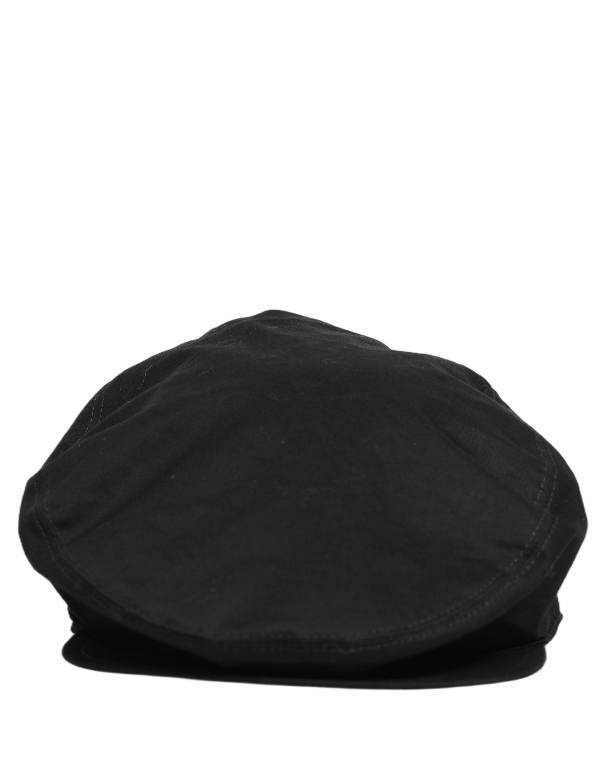 Dolce & Gabbana Men Black Cotton Stretch Newsboy Cloth Capello Hat Dolce & Gabbana