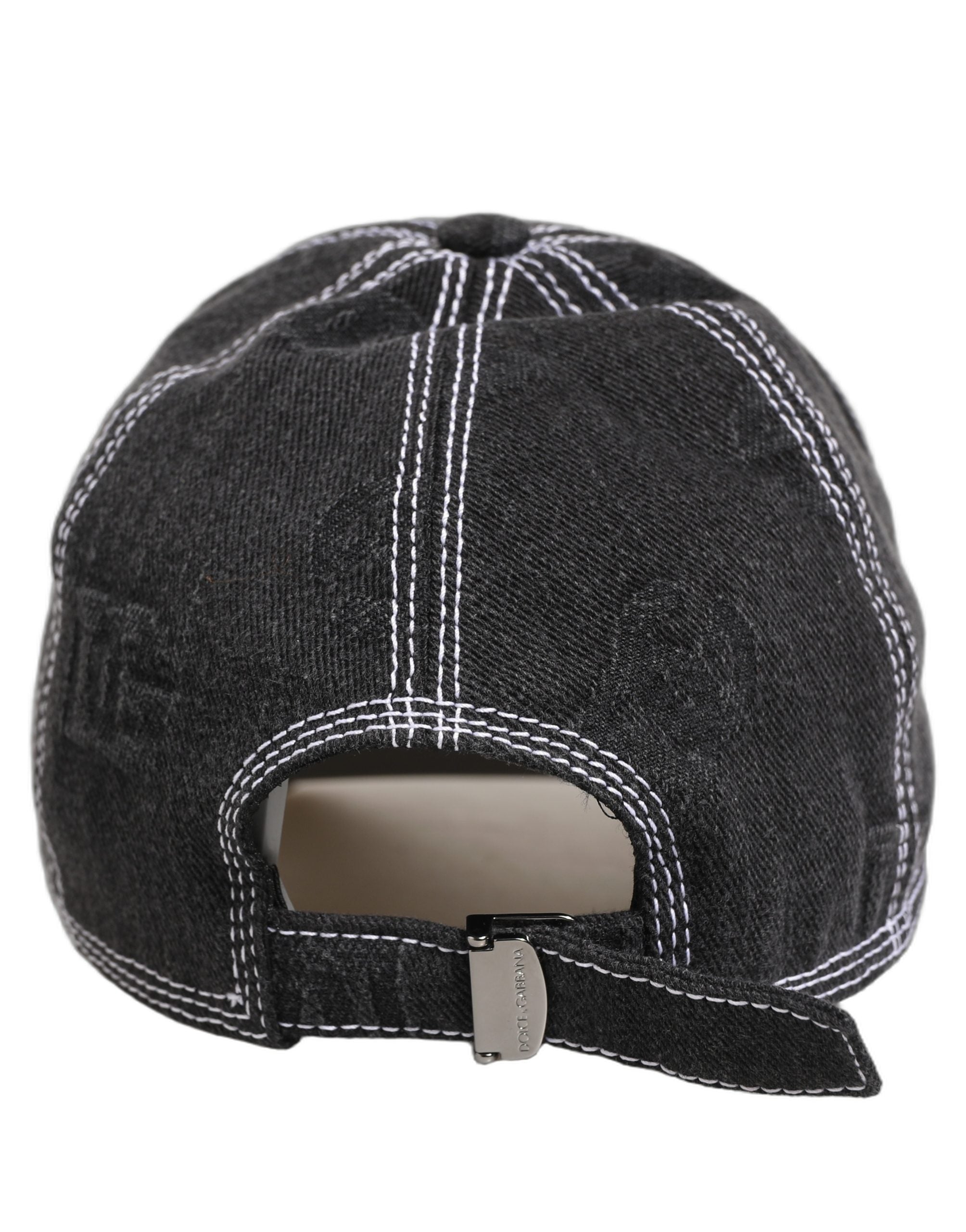 Dolce & Gabbana Men Black Cotton 6 Panel Baseball Capello Hat Dolce & Gabbana
