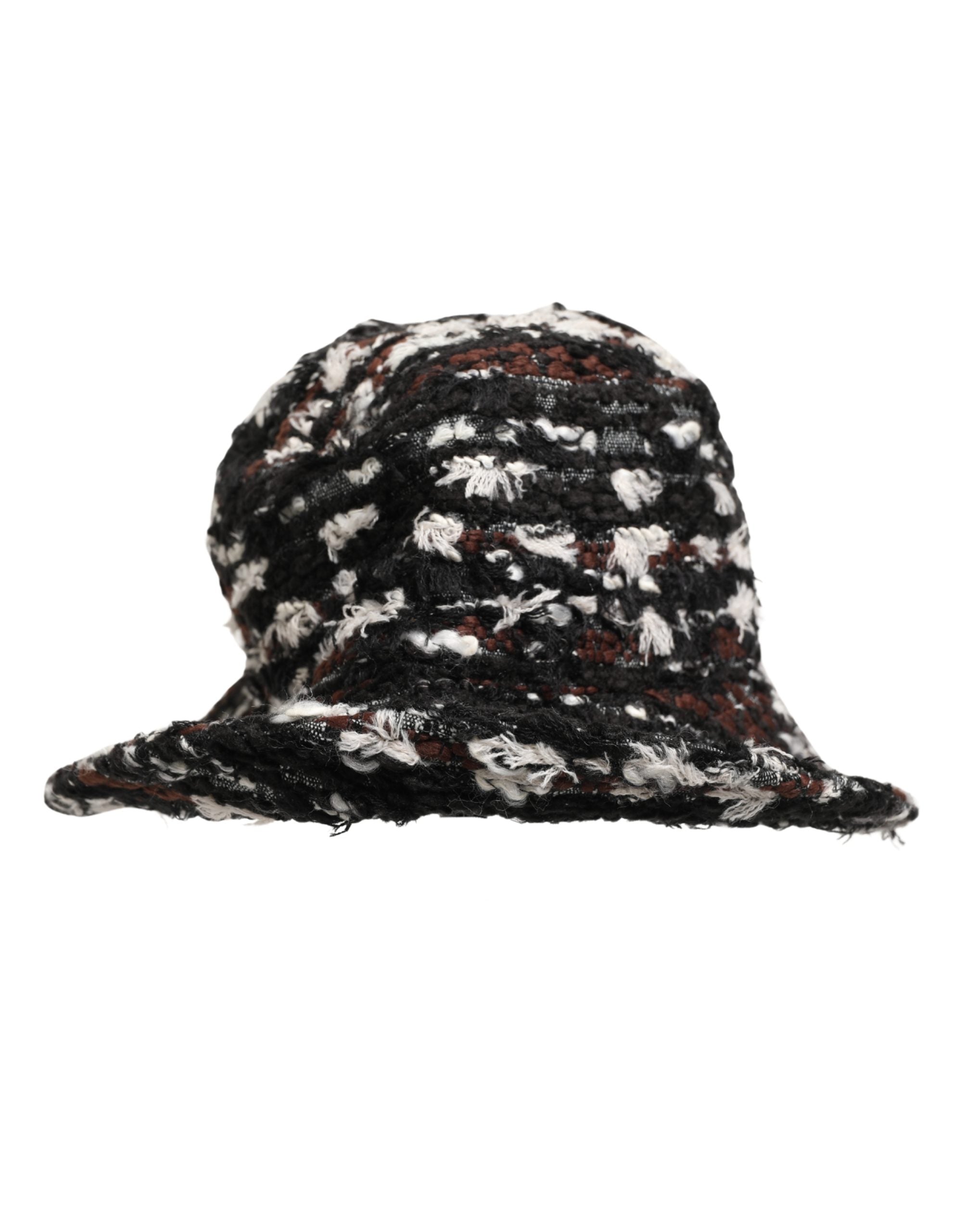 Dolce & Gabbana Women Multicolor Acrylic Tweed Bucket Capello Hat Dolce & Gabbana