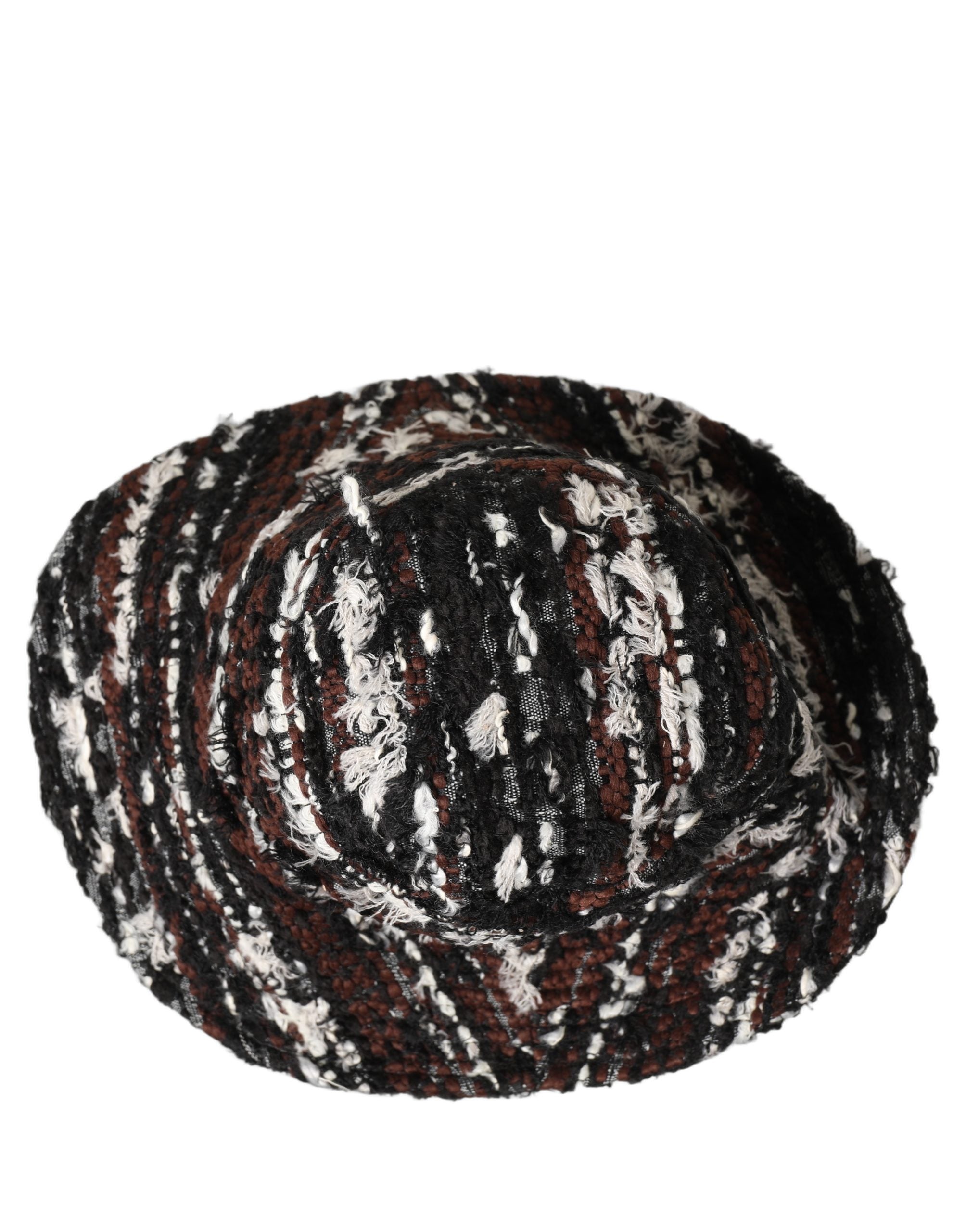 Dolce & Gabbana Women Multicolor Acrylic Tweed Bucket Capello Hat Dolce & Gabbana