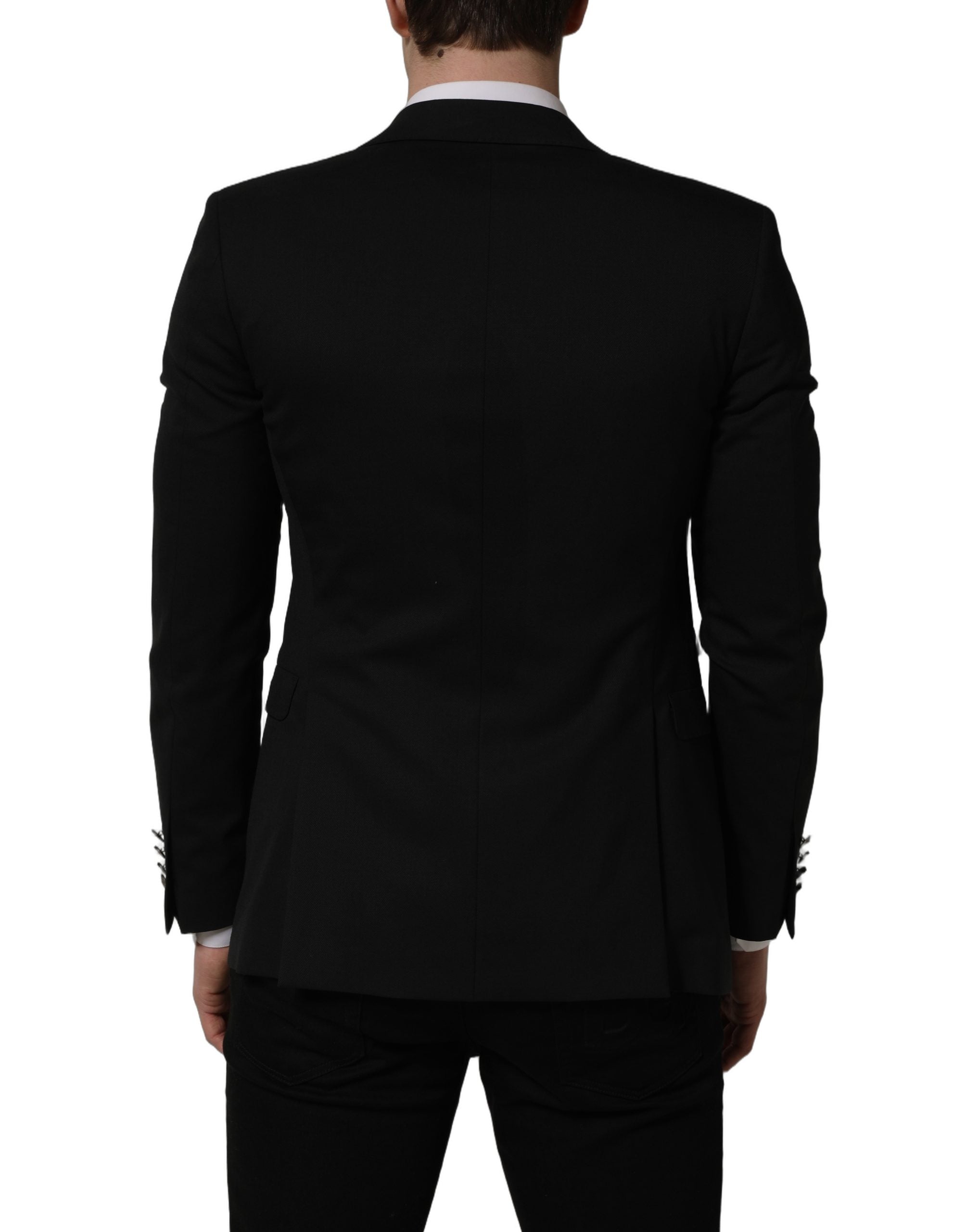 Dolce & Gabbana Black Polyester Single Breasted Blazer Jacket Dolce & Gabbana