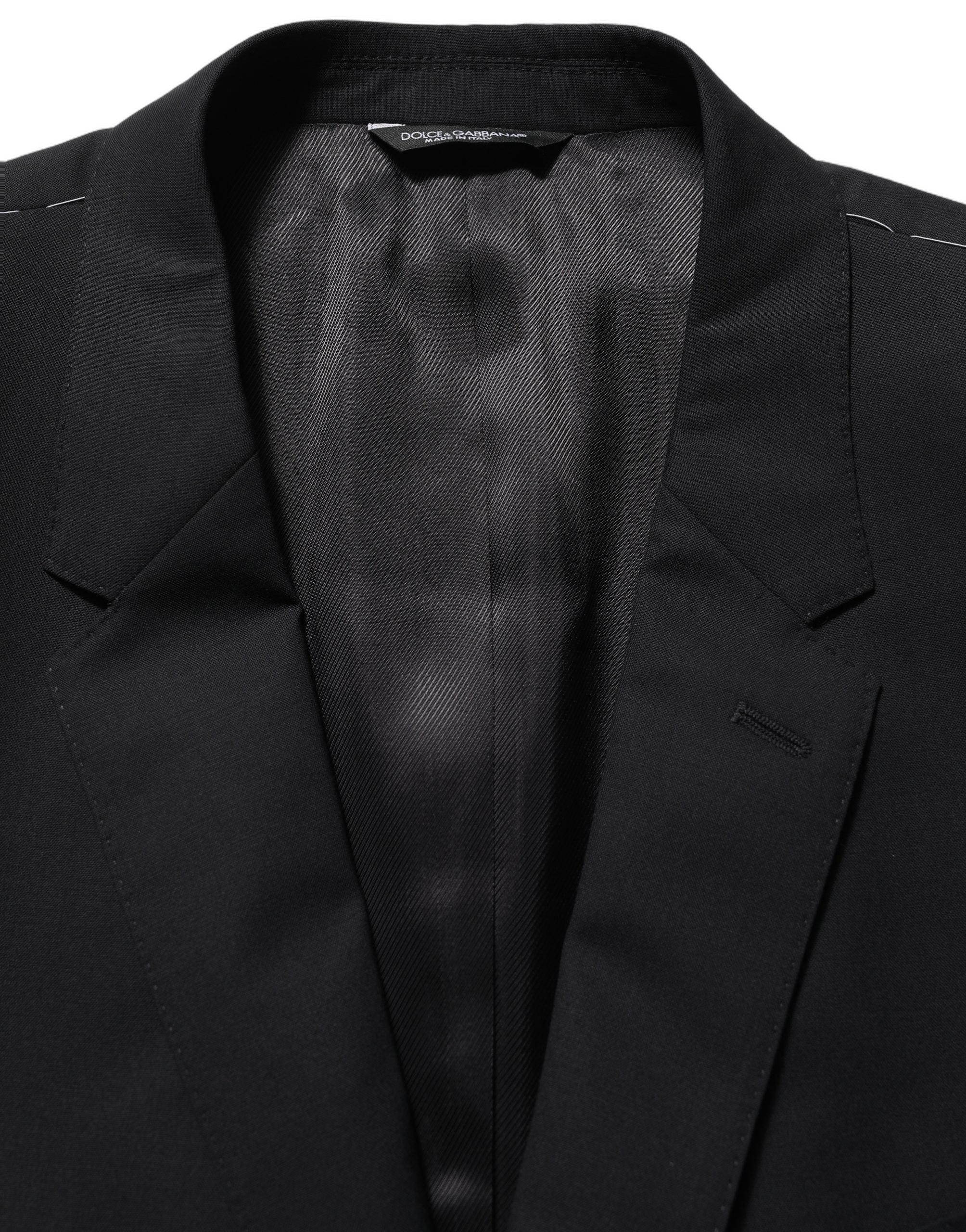 Dolce & Gabbana Black Wool Single Breasted Blazer Jacket Dolce & Gabbana