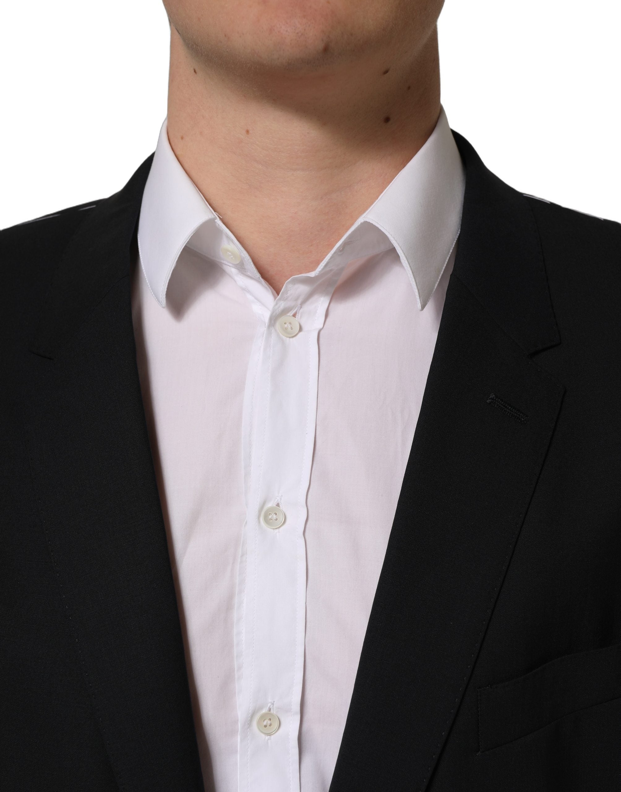 Dolce & Gabbana Black Wool Single Breasted Blazer Jacket Dolce & Gabbana