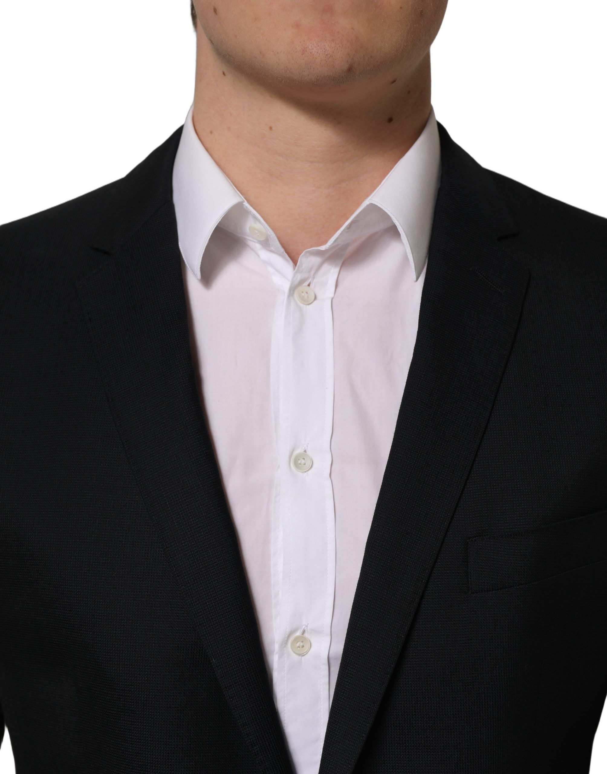 Dolce & Gabbana Black Wool Single Breasted Blazer Jacket Dolce & Gabbana